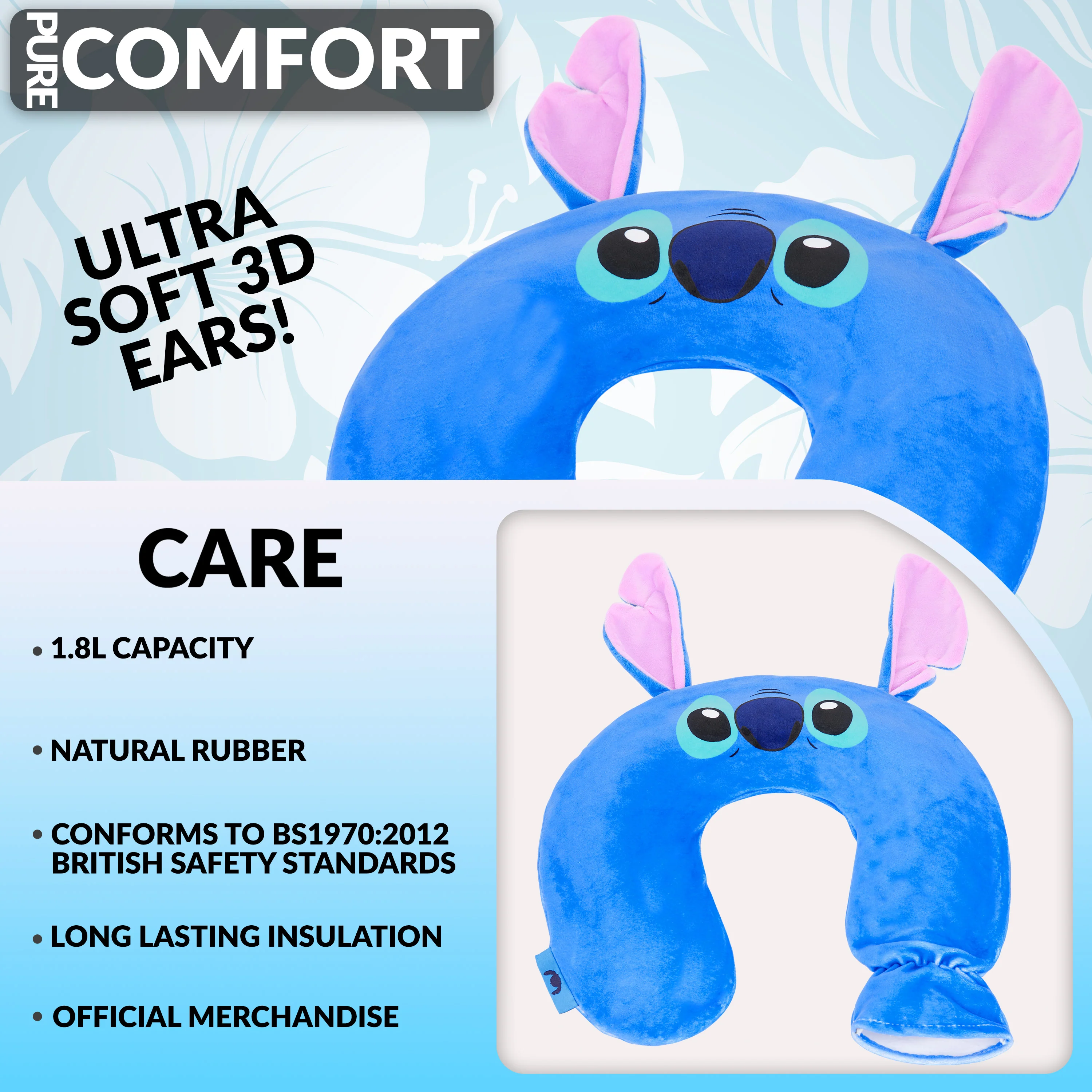 Disney Stitch Hot Water Bottle Neck & Shoulders - 1.1L Capacity - Stitch Gifts (Blue Neck & Shoulder) - Image 6
