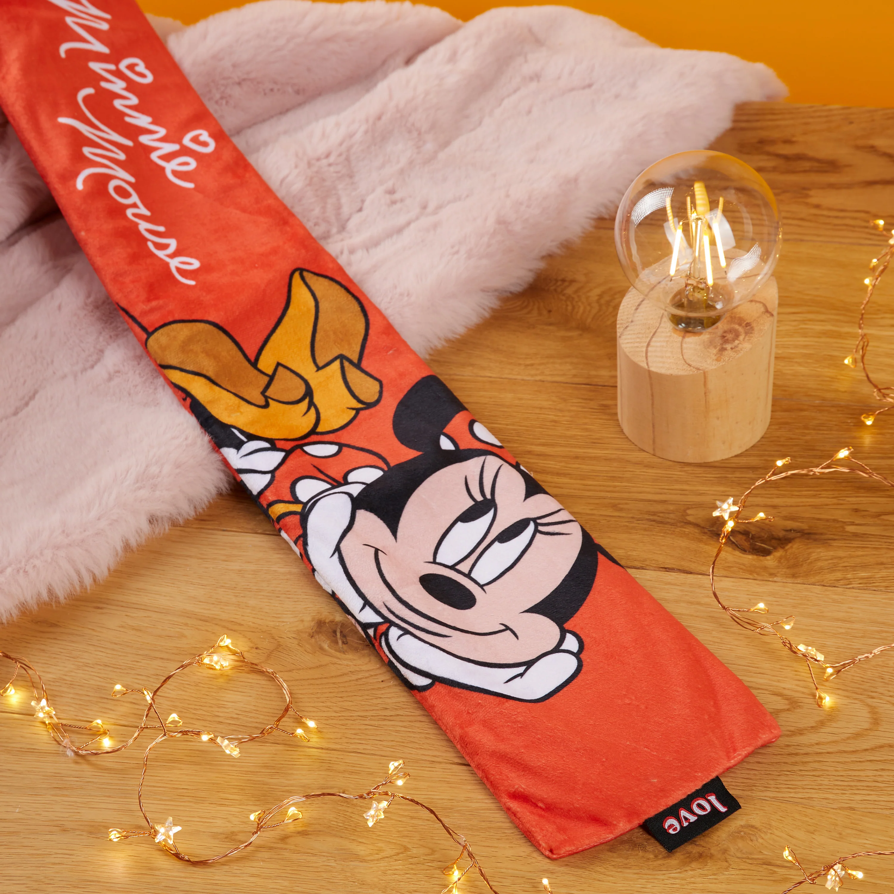 Disney Stitch Hot Water Bottle, Hot Water Bag with Soft Cover Hand Feet Warmer for Period Pain Neck Shoulder Muscle Joint Pain Relief, Stitch Gifts (Minnie Long_2000 ML) - Image 2