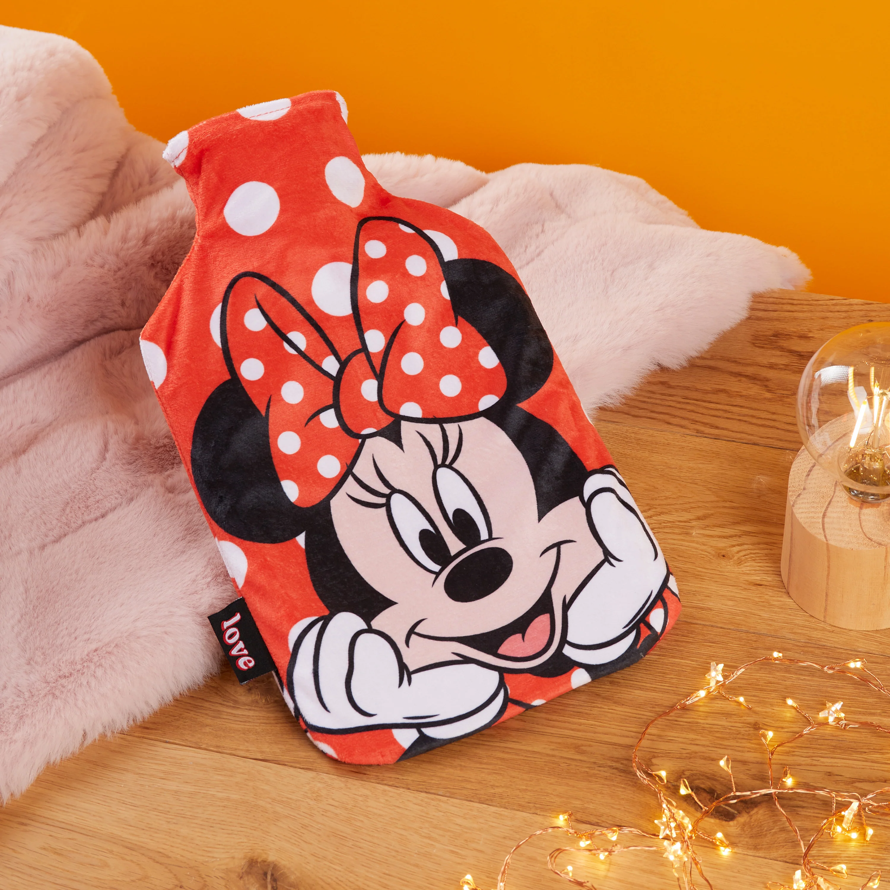 Disney Stitch Hot Water Bottle, Hot Water Bag with Soft Cover Hand Feet Warmer for Period Pain Neck Shoulder Muscle Joint Pain Relief, Stitch Gifts (Minnie_1700 ML) - Image 2