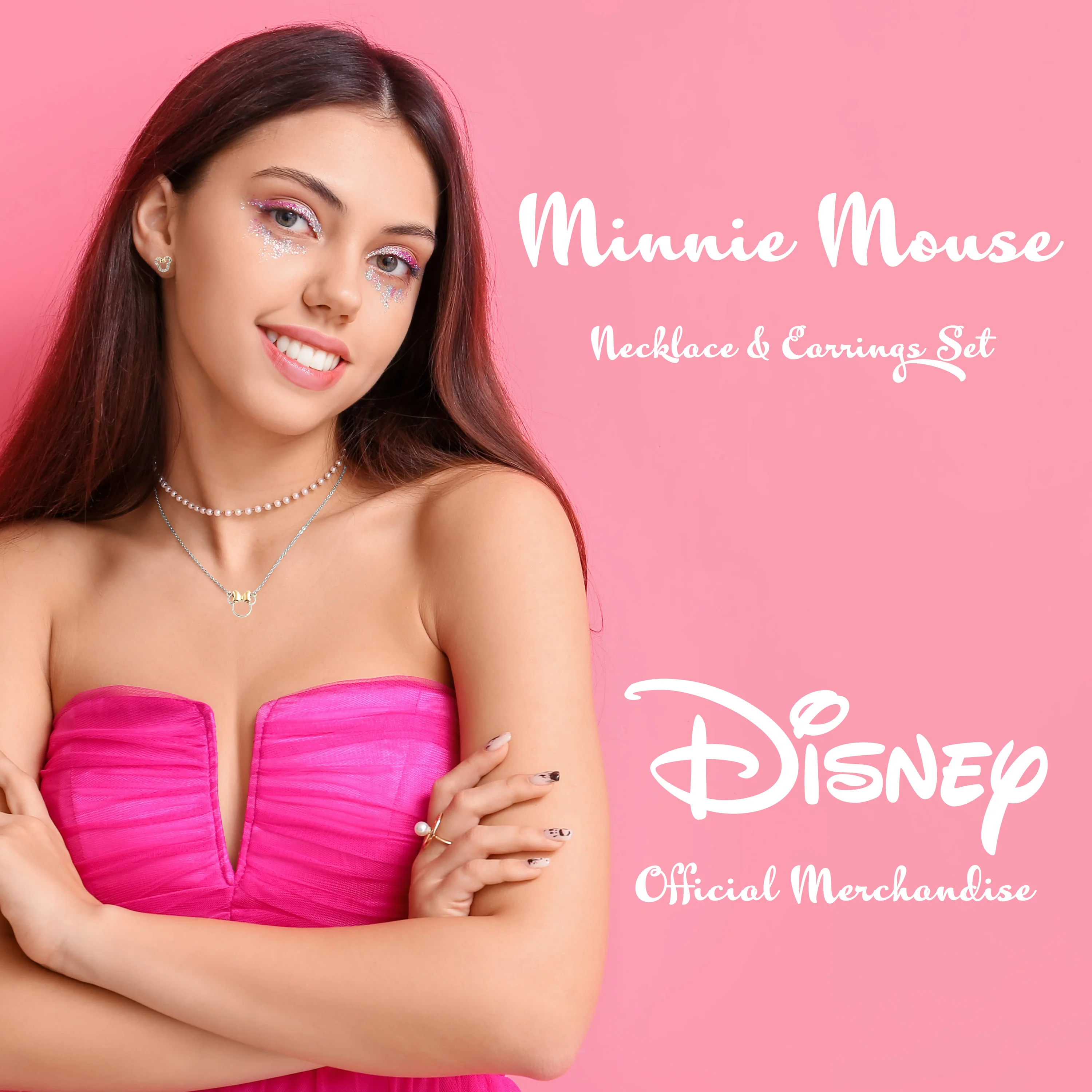 Disney Jewellery Set - Earrings, Bracelet & Necklace - Minnie - Image 3