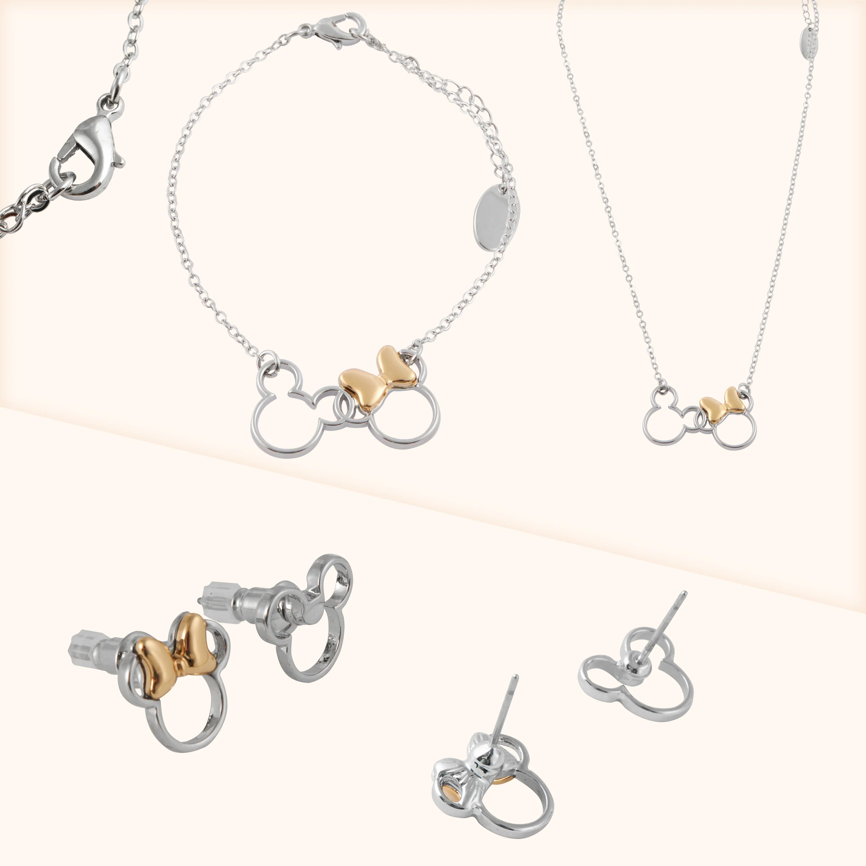 Disney Jewellery Set - Earrings, Bracelet & Necklace - Minnie/Mickey - Image 4