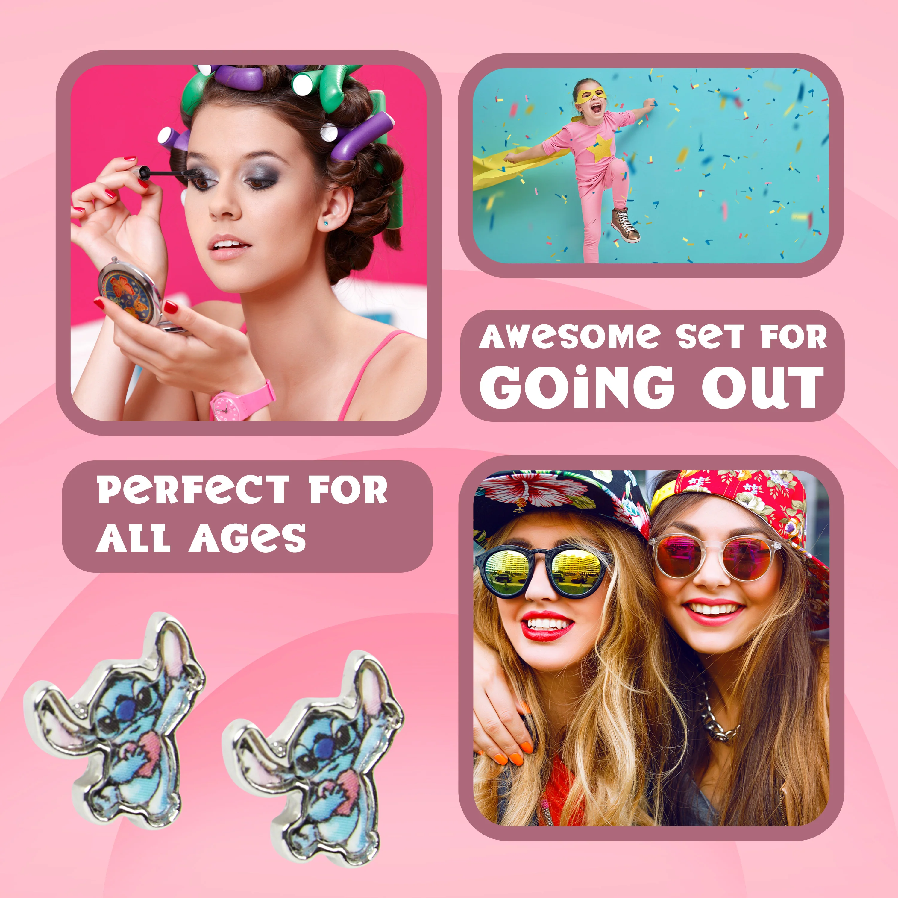 Disney Stitch Jewellery Sets for Girls - Necklace Bracelet and Earrings Set - Image 5