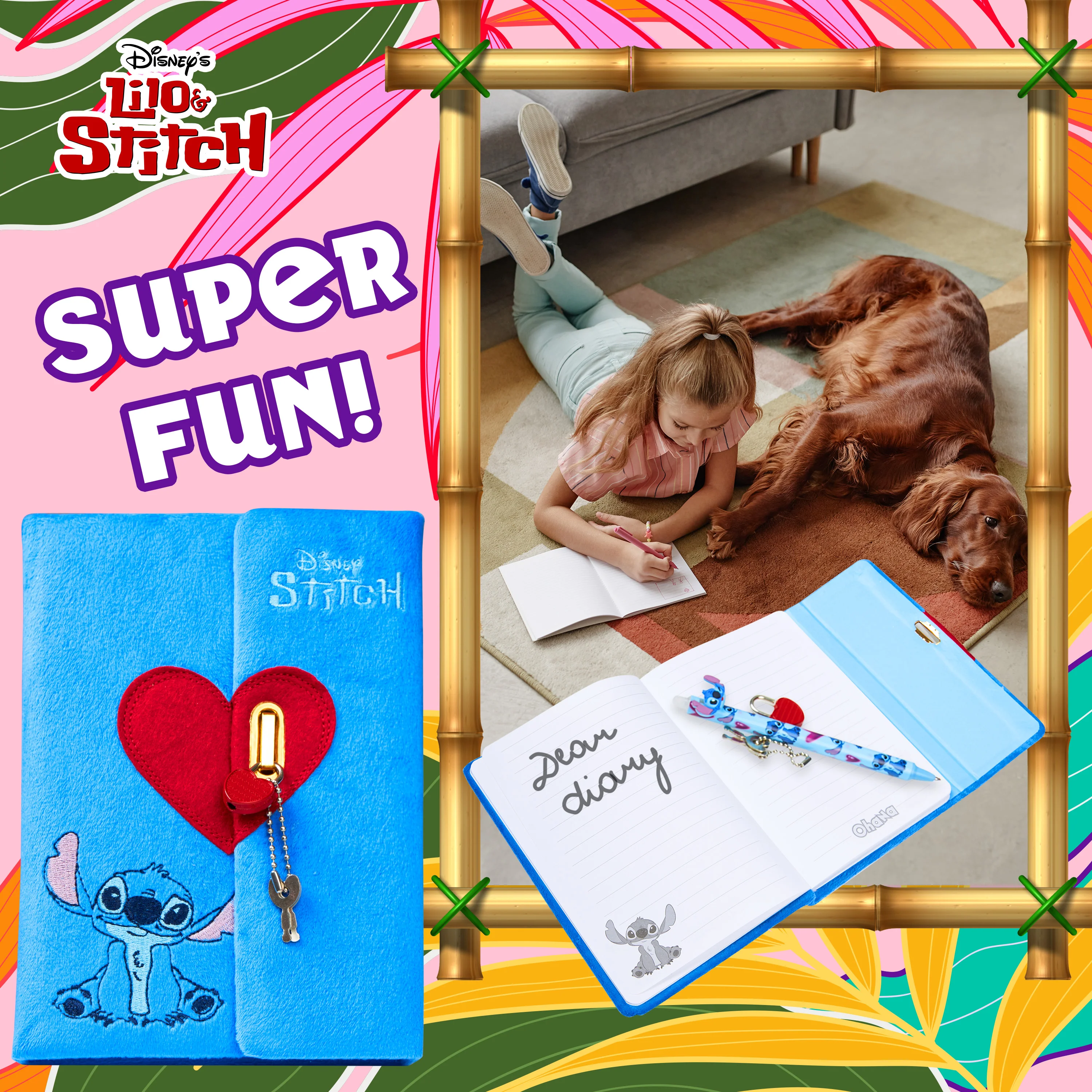 Disney Stitch Kids A5 Diary with Lock and Pen, Stationery Set - Children Gifts - Image 5