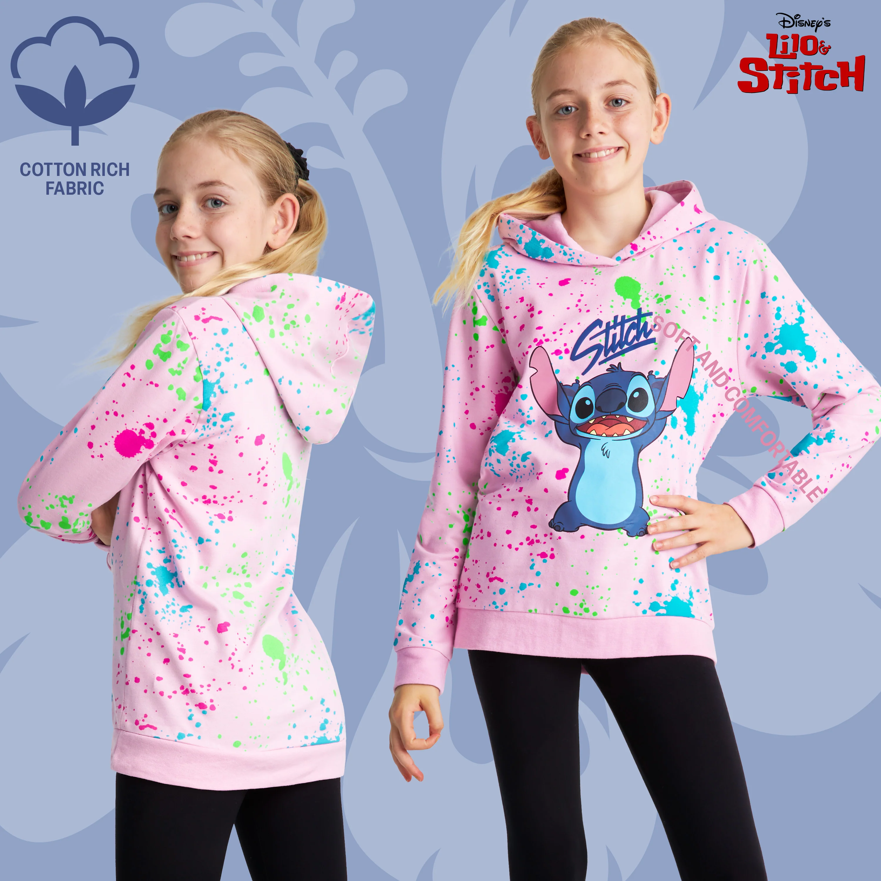 Disney Stitch Hoodie for Girls Teens, Warm Hooded Sweatshirt Soft Fashion Jumper Casual Activewear Long Sleeve Pullover Stitch Gifts - Image 5