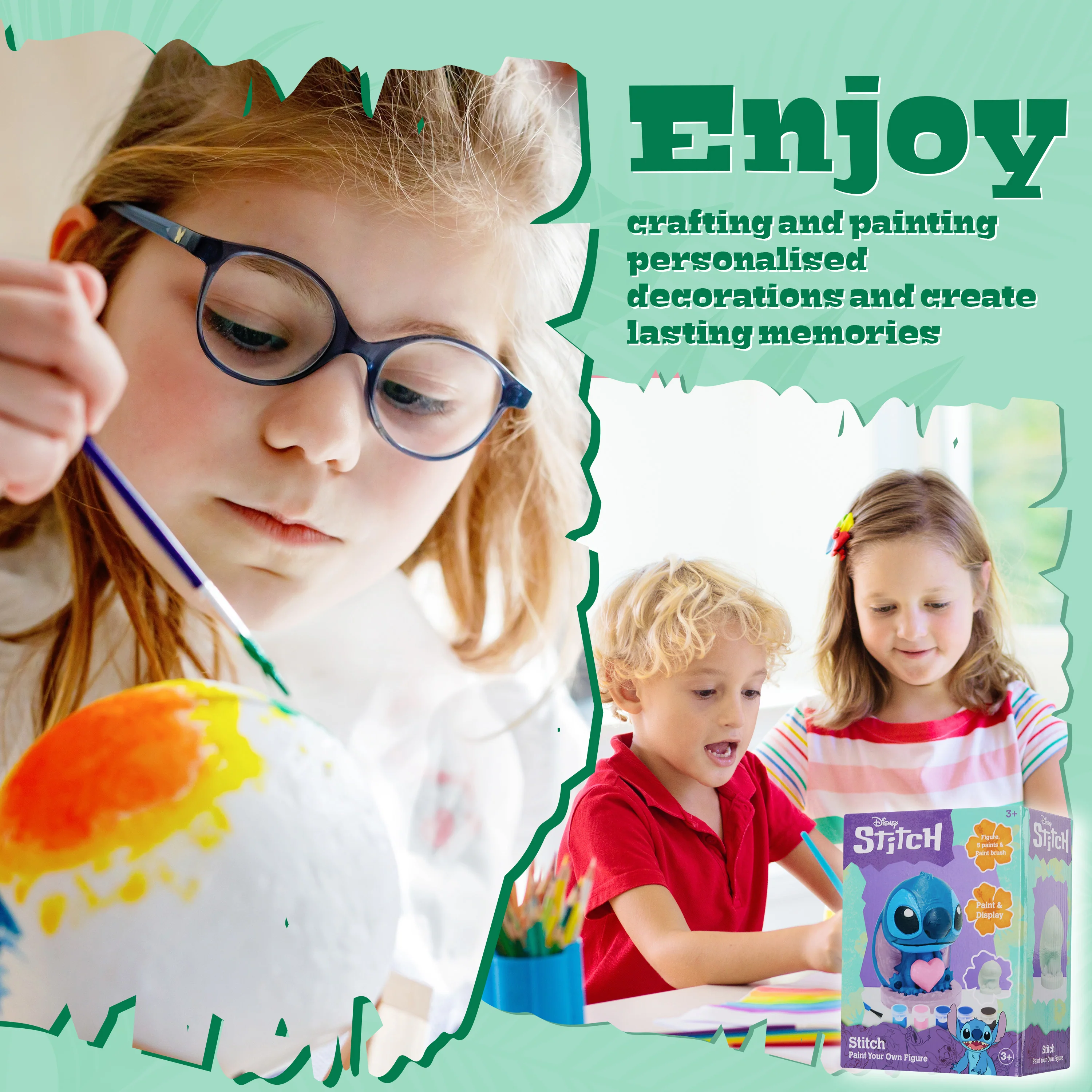 Stitch Paint Your Own Plaster Figures Set for Kids Teenagers DIY Crafts Art Set Activity - Stitch Gifts (Multi Stitch - 1 Pack) - Image 3