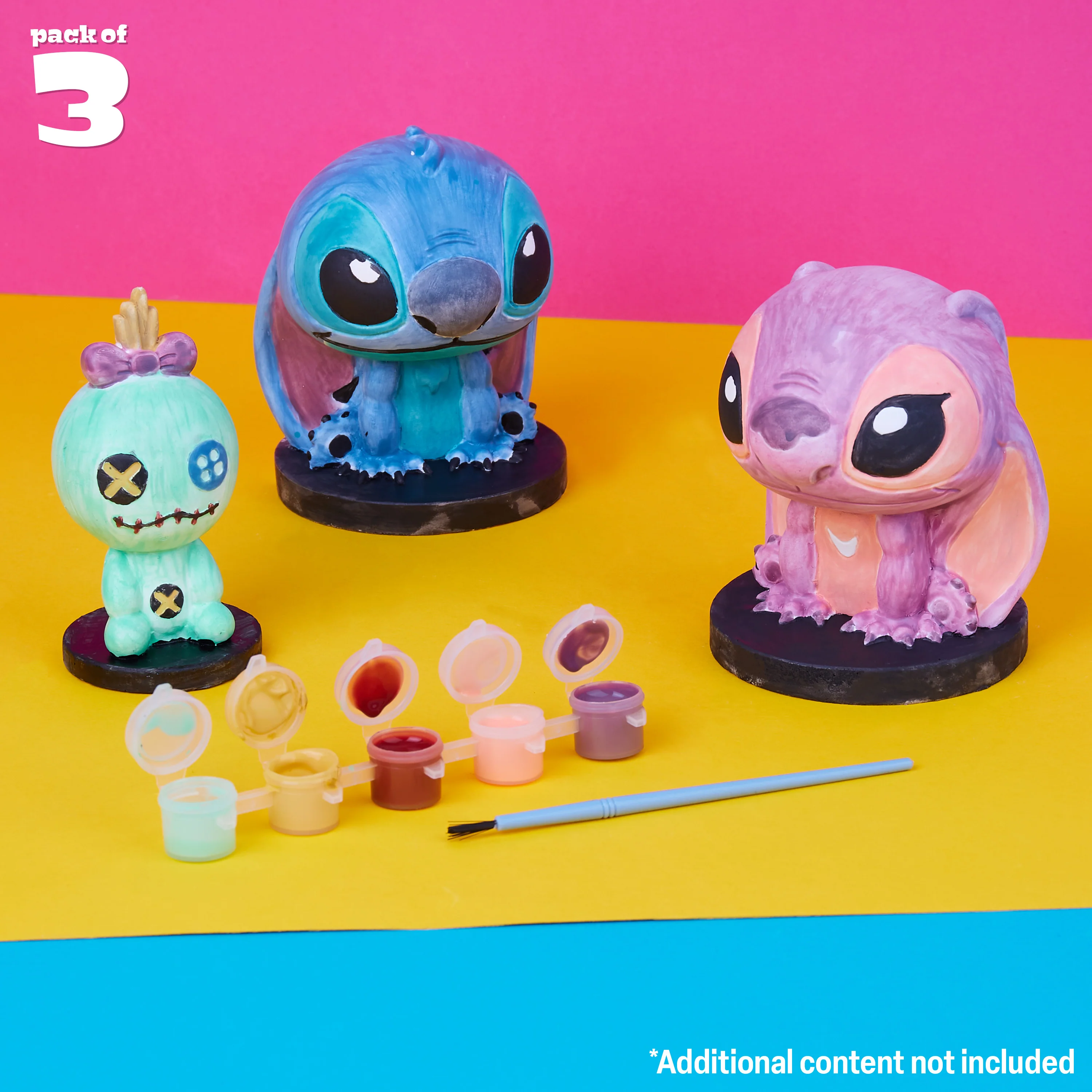 Stitch Paint Your Own Plaster Figures Set for Kids Teenagers DIY Crafts Art Set Activity - Stitch Gifts (Multi Stitch - 3 Pack) - Image 2
