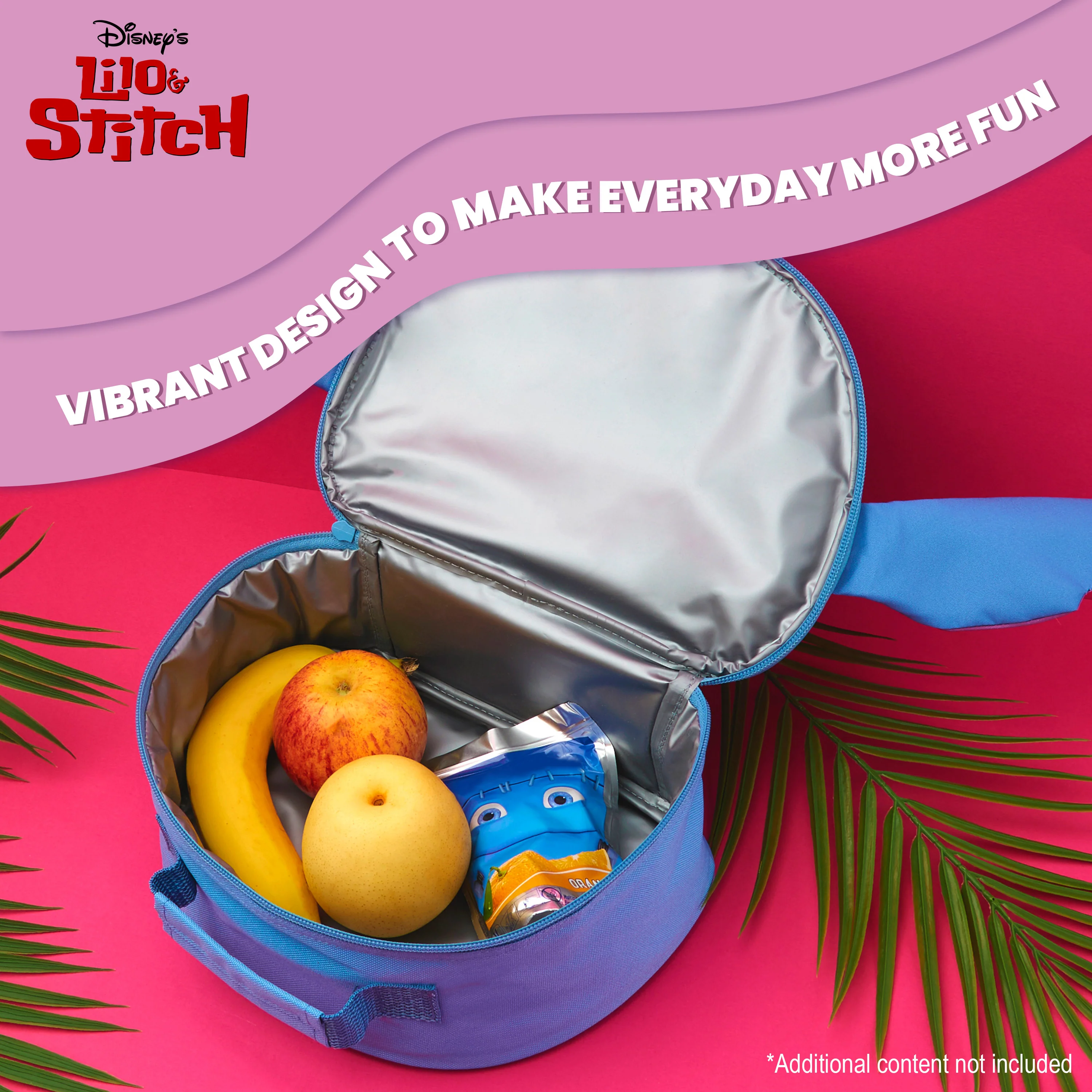 Disney Stitch Lunch Bag for Kids with Insulated Lining Portable Lunch Cooler Bag - Image 4