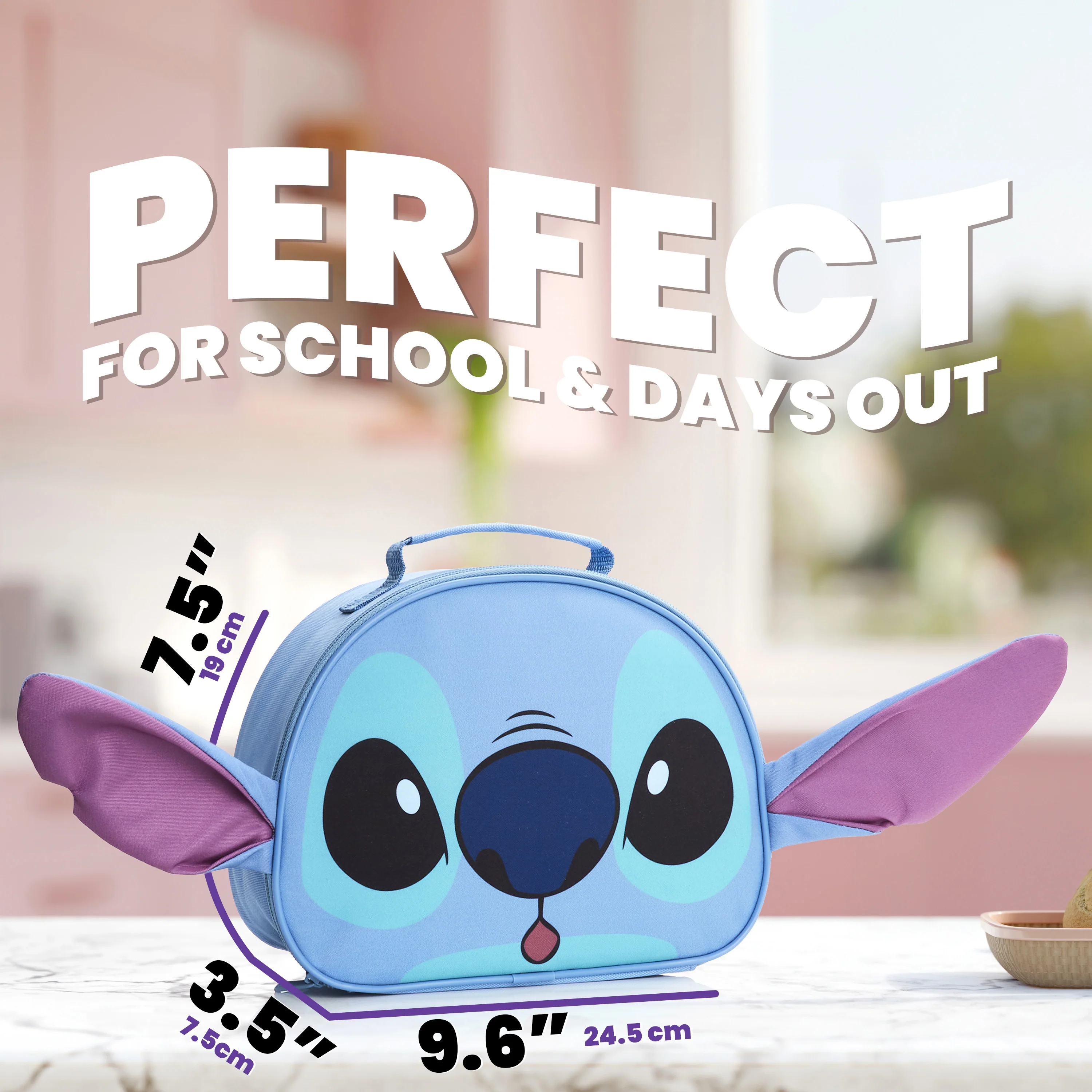 Disney Stitch Lunch Bag for Kids with Insulated Lining Portable Lunch Cooler Bag - Image 6