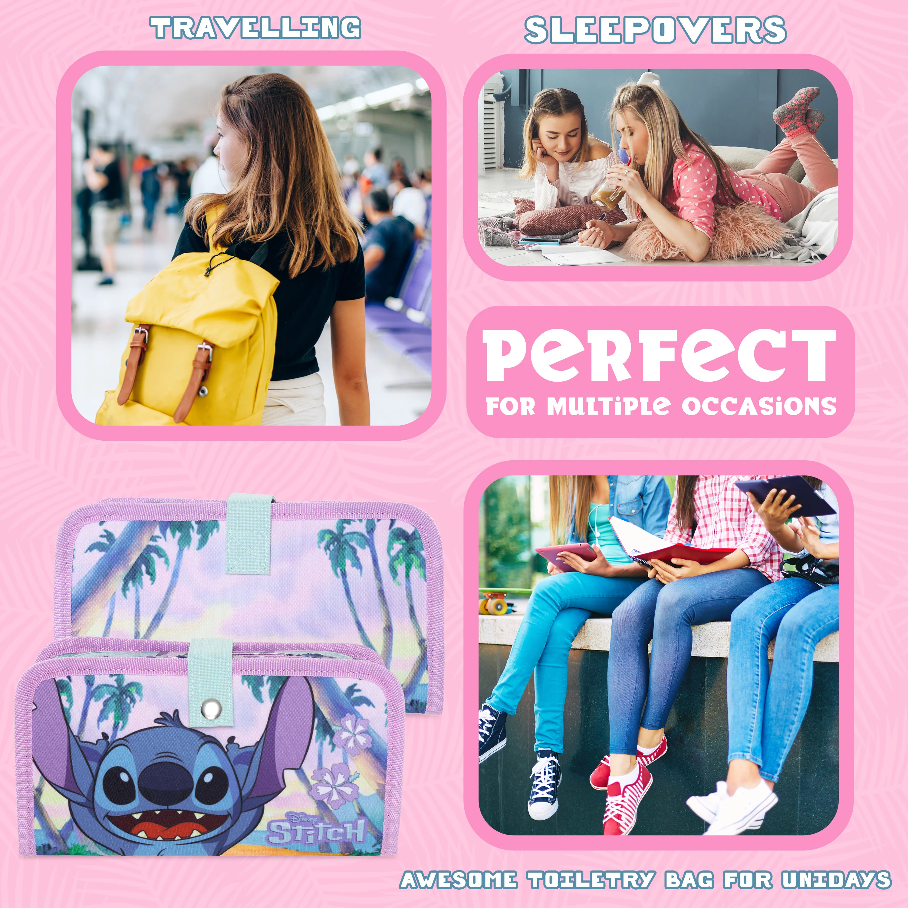 Disney Stitch Make Up Bag - Travel Cosmetics Bag - Image 3