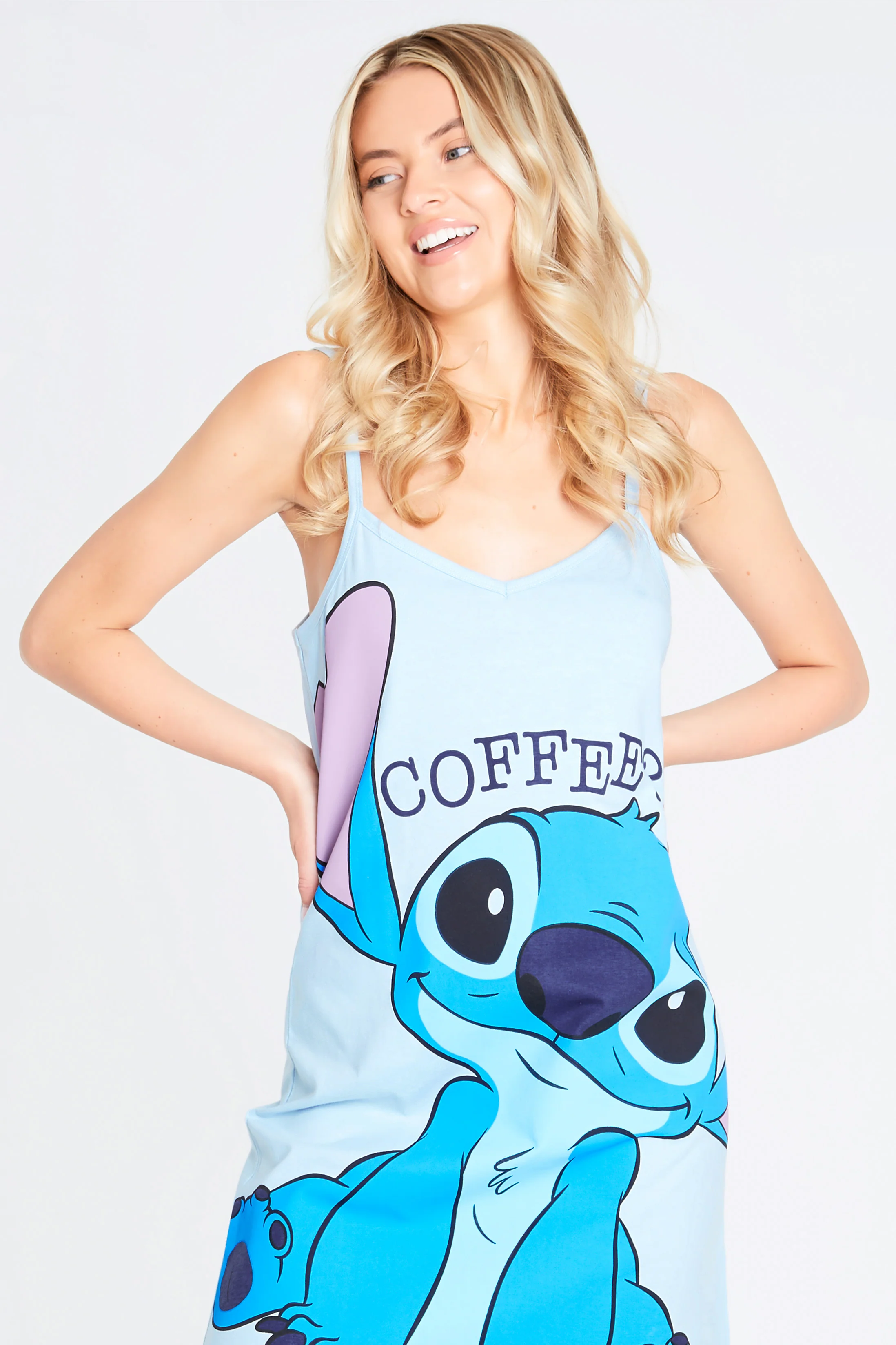 Disney Stitch Nightdress Cotton Strappy Nightie Stitch Gifts for Women - Image 4