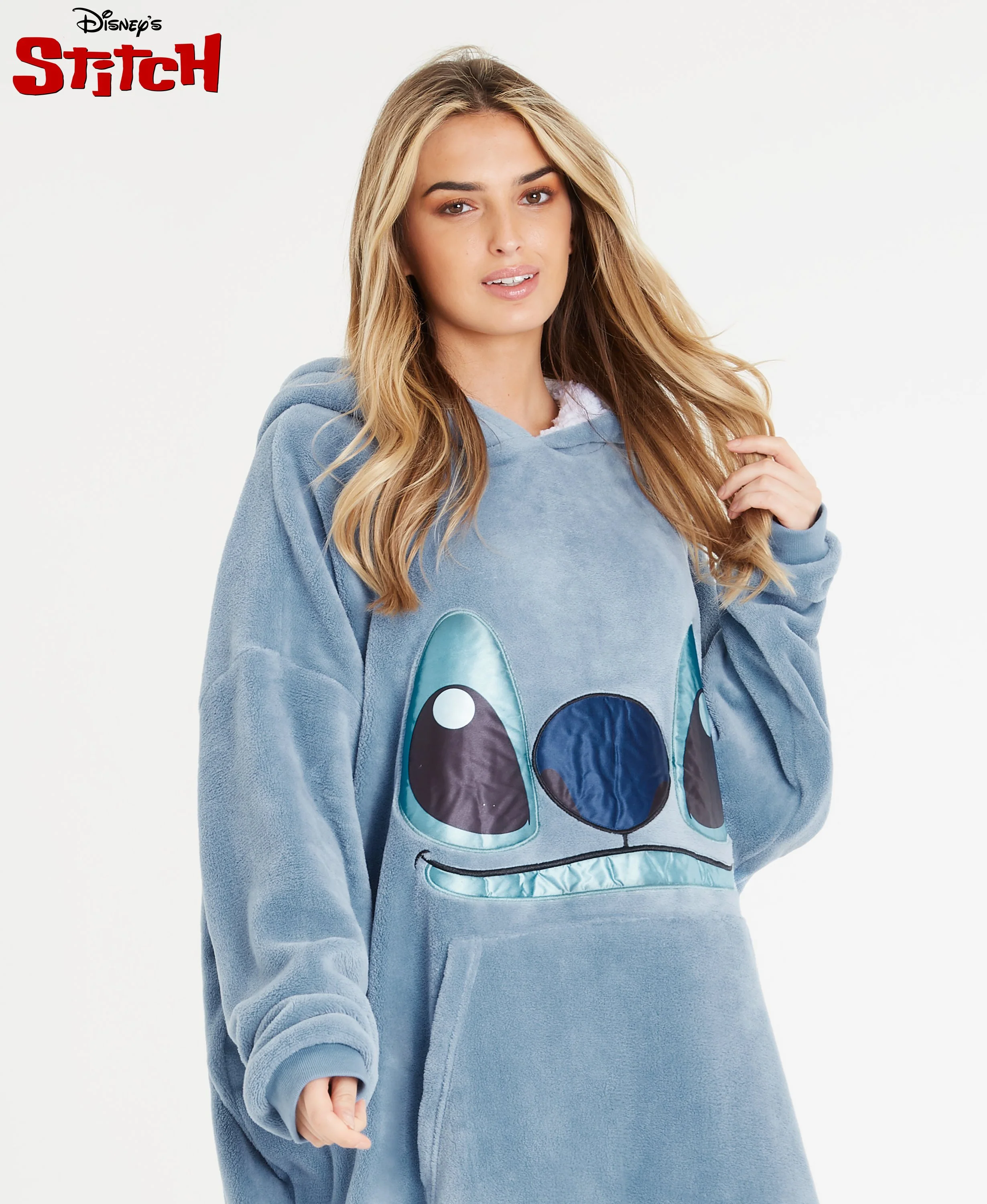 Disney Stitch Ohana Hoodie Blanket, Sherpa Fleece Oversized Hoodie, Stitch Disney Gifts - Image 3