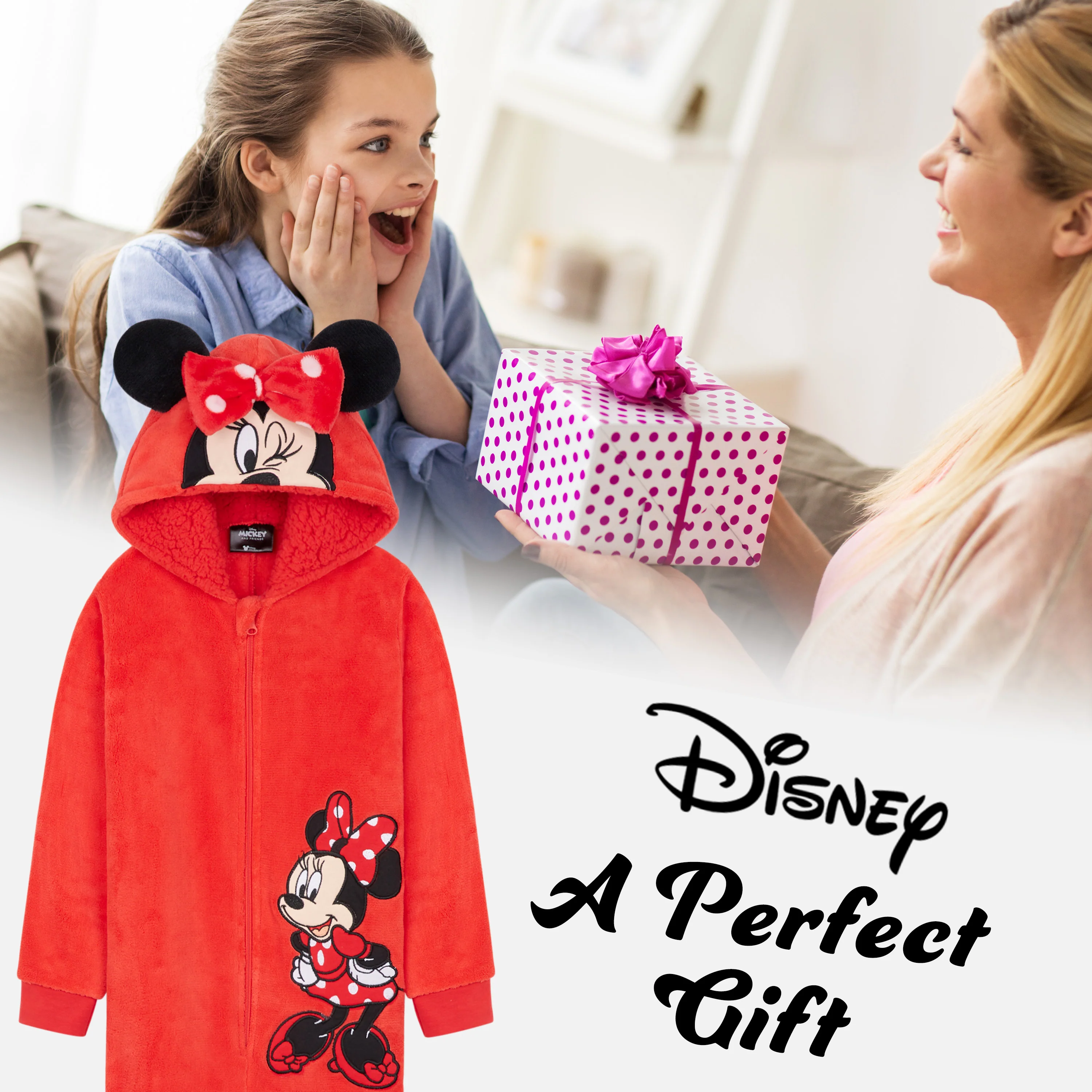 Disney Onesie for Kids - Fleece Onesie for Kids - Minnie Mouse - Image 2