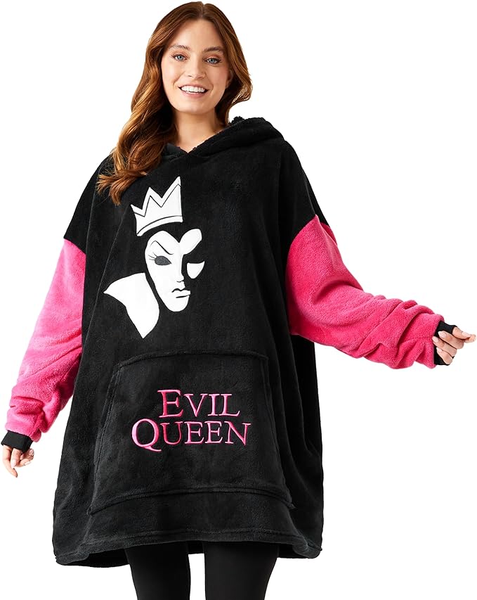 Disney Oversized Blanket Hoodie for Women - Black Evil Queen