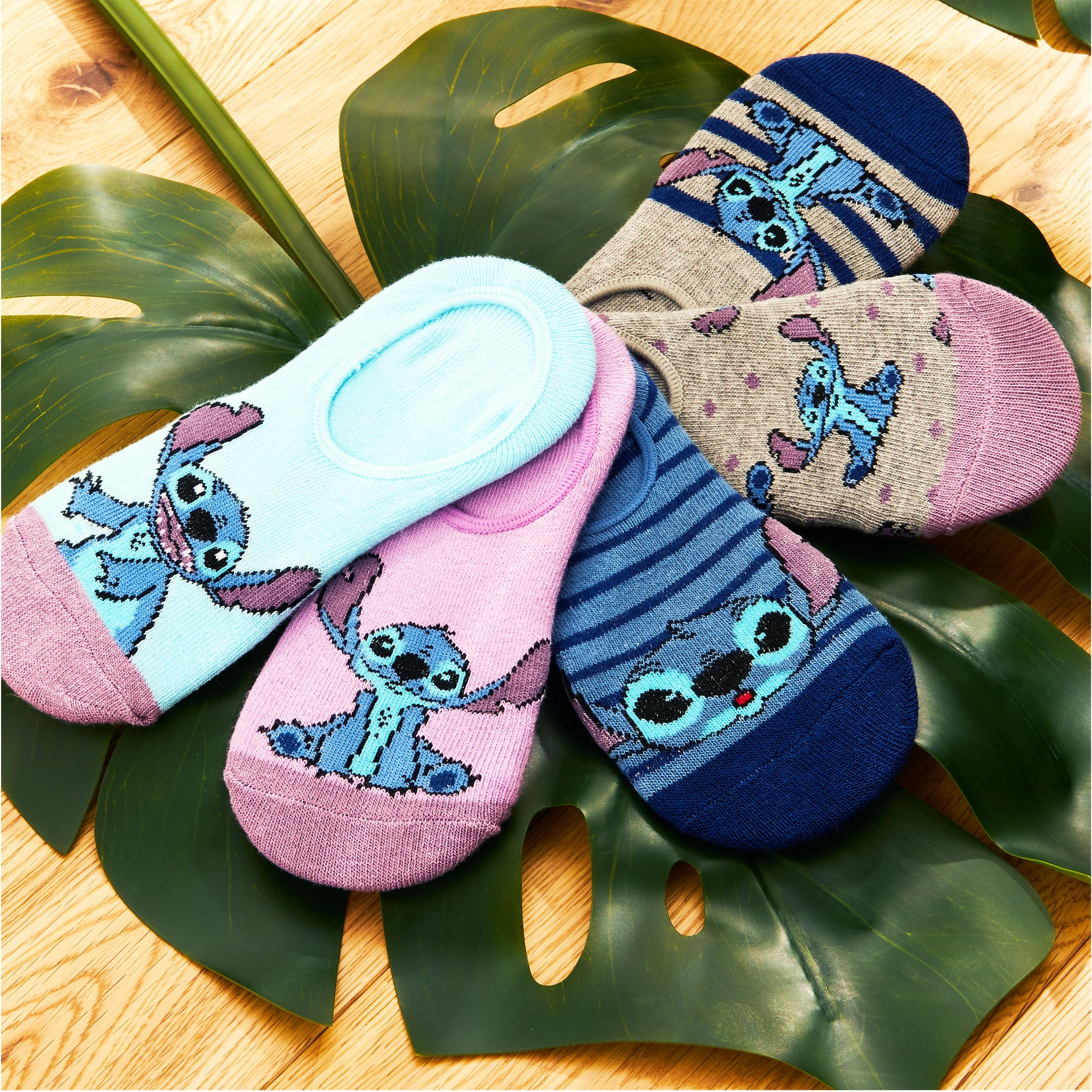 Disney Stitch Pack of 5 Socks for Girls, No Show Socks, Liner Socks Stitch Disney Gifts - Image 4