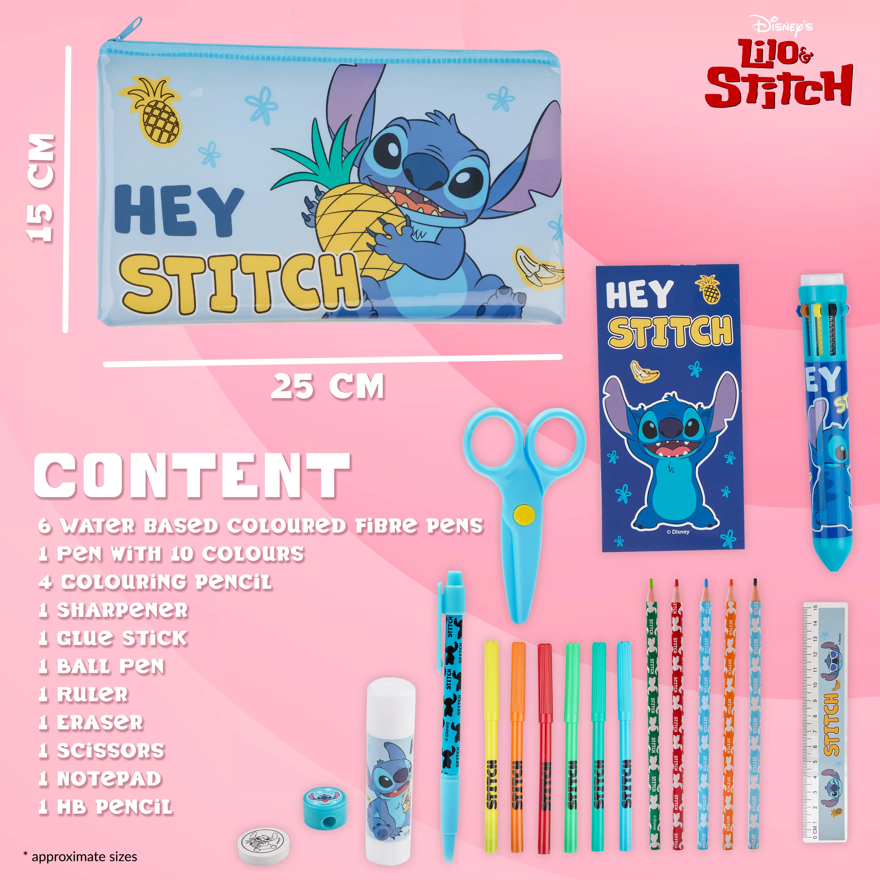 Disney Stitch Pencil Case with Stationery, Filled Pencil Case - Image 6