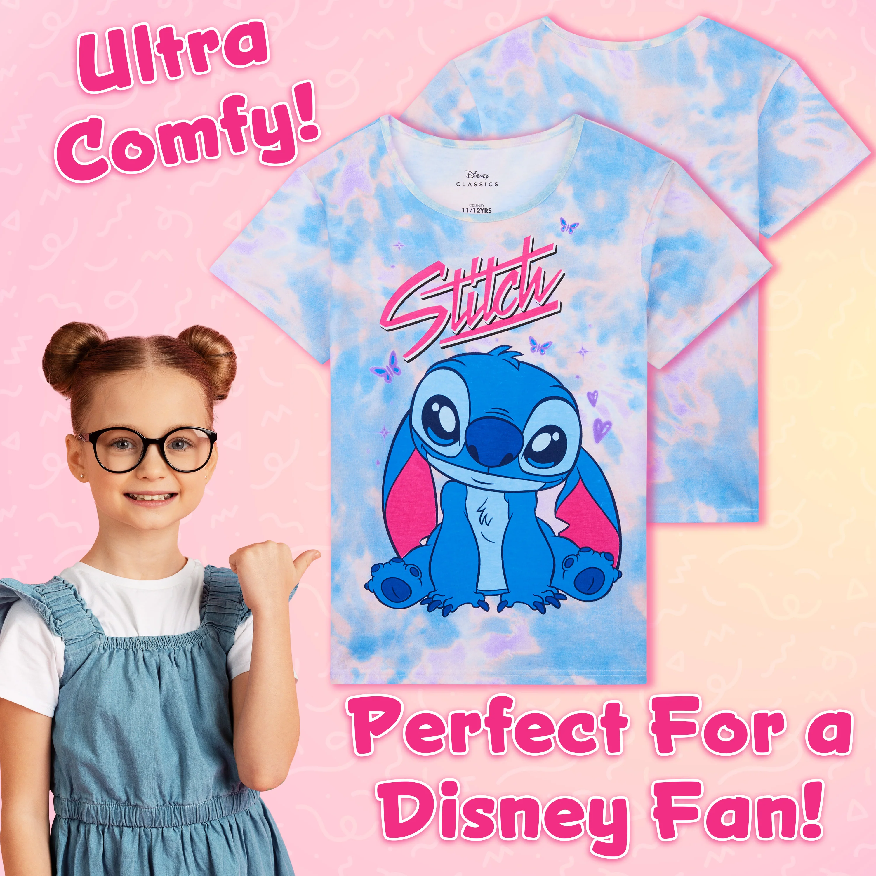 Disney Stitch Pyjamas for Girls & Teenagers Short Sleeve PJs Set Soft Breathable Nightwear - Image 3