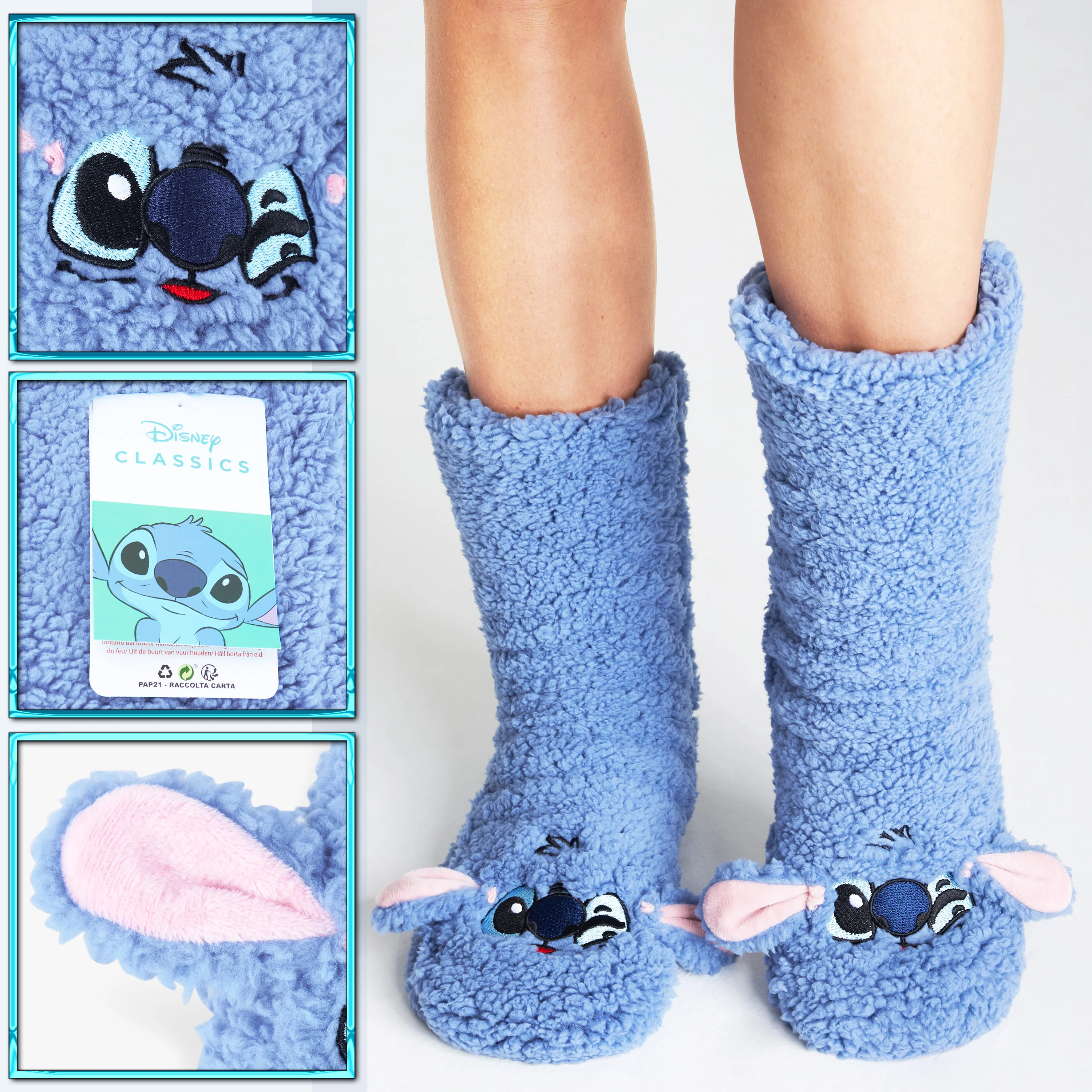 Disney Stitch Slipper Socks for Women Winter Fluffy Socks Warm - Image 5