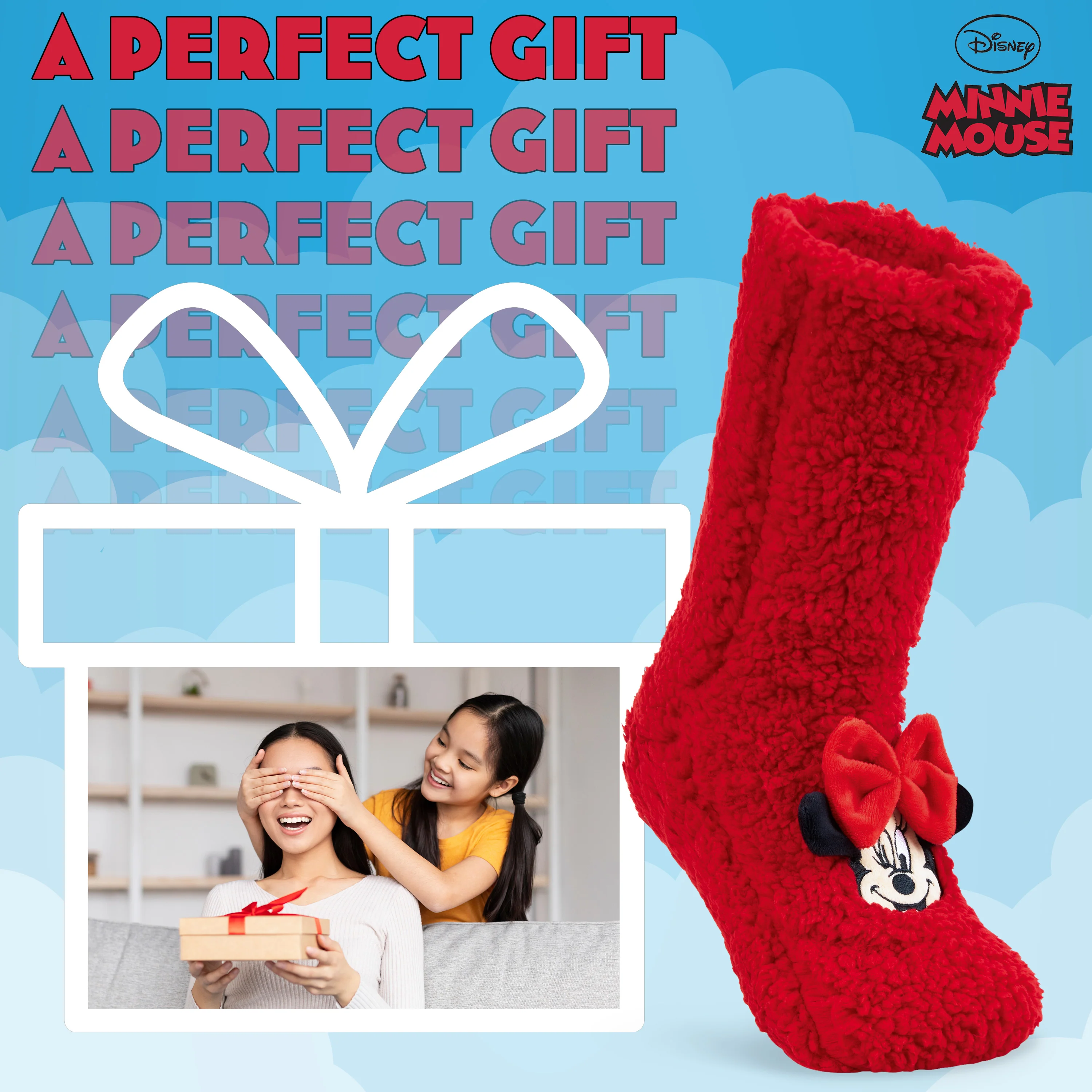 Disney Slipper Socks for Women Winter Fluffy Socks Warm-Minnie Mouse - Image 3