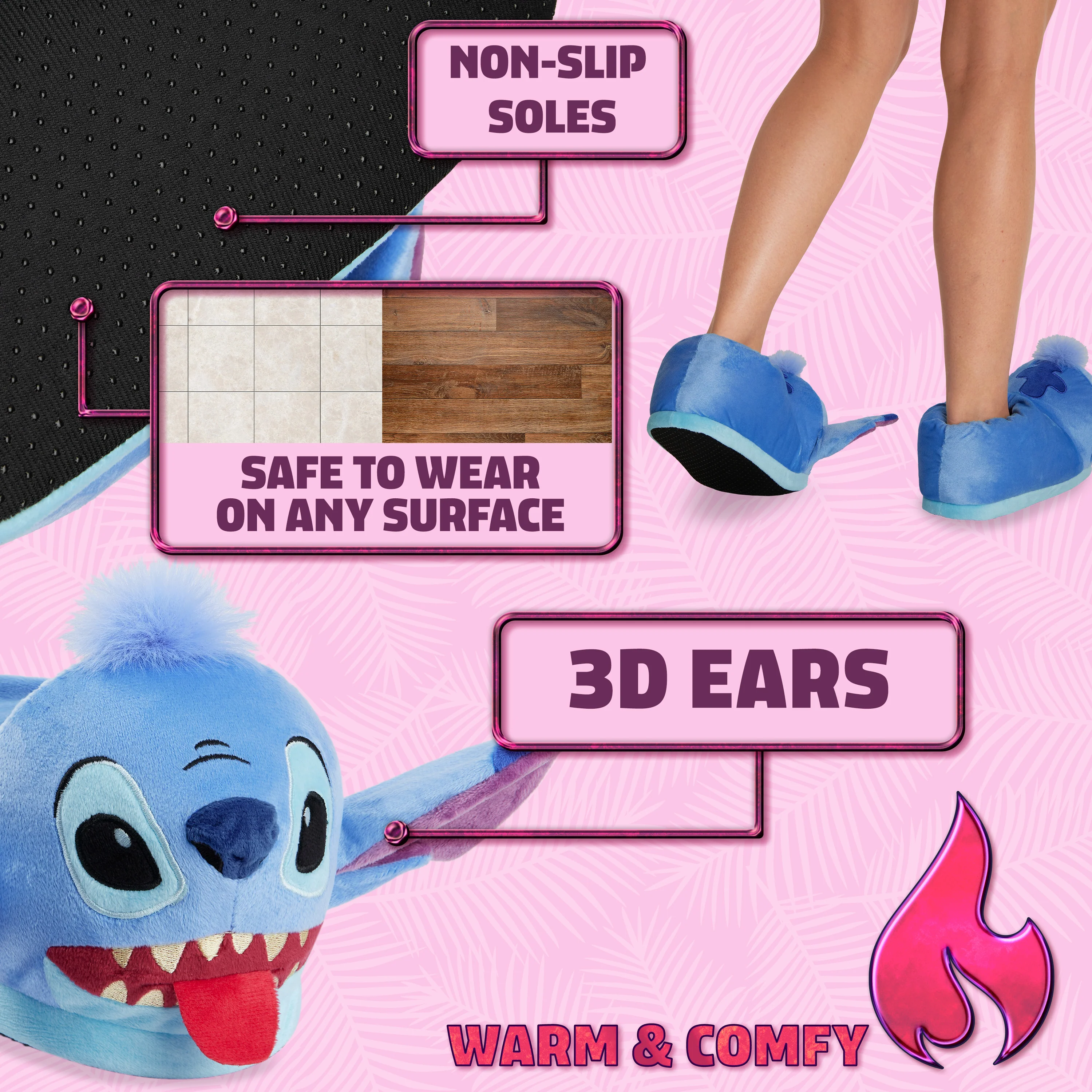 Disney Stitch Slippers for Women, Stitch Ladies Slippers - Image 4