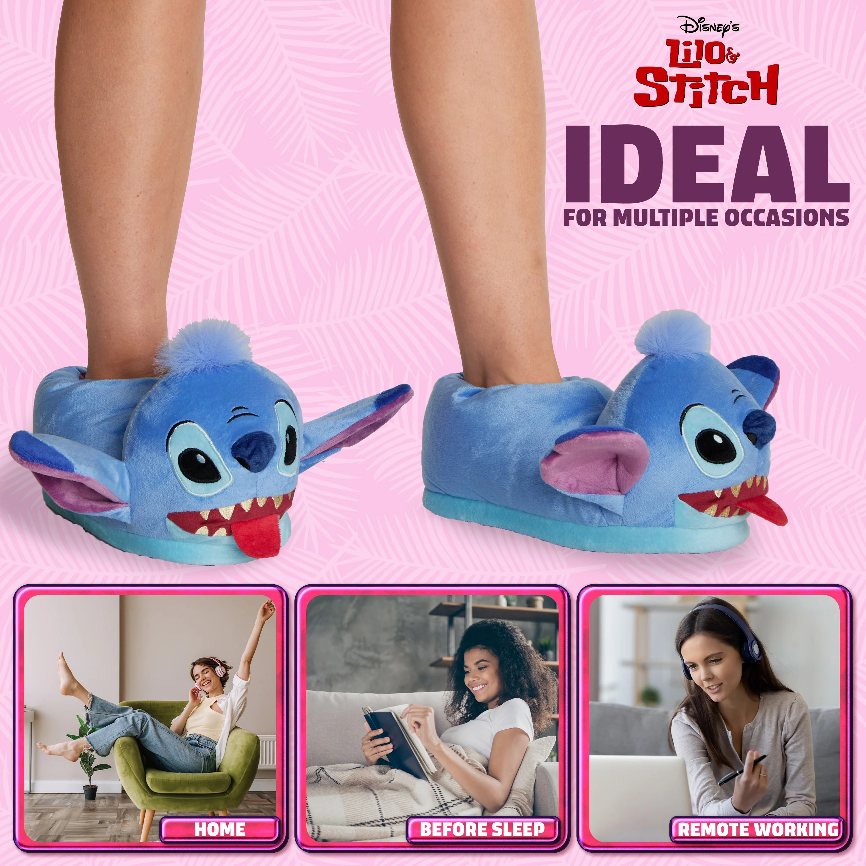 Disney Stitch Slippers for Women, Stitch Ladies Slippers - Image 5