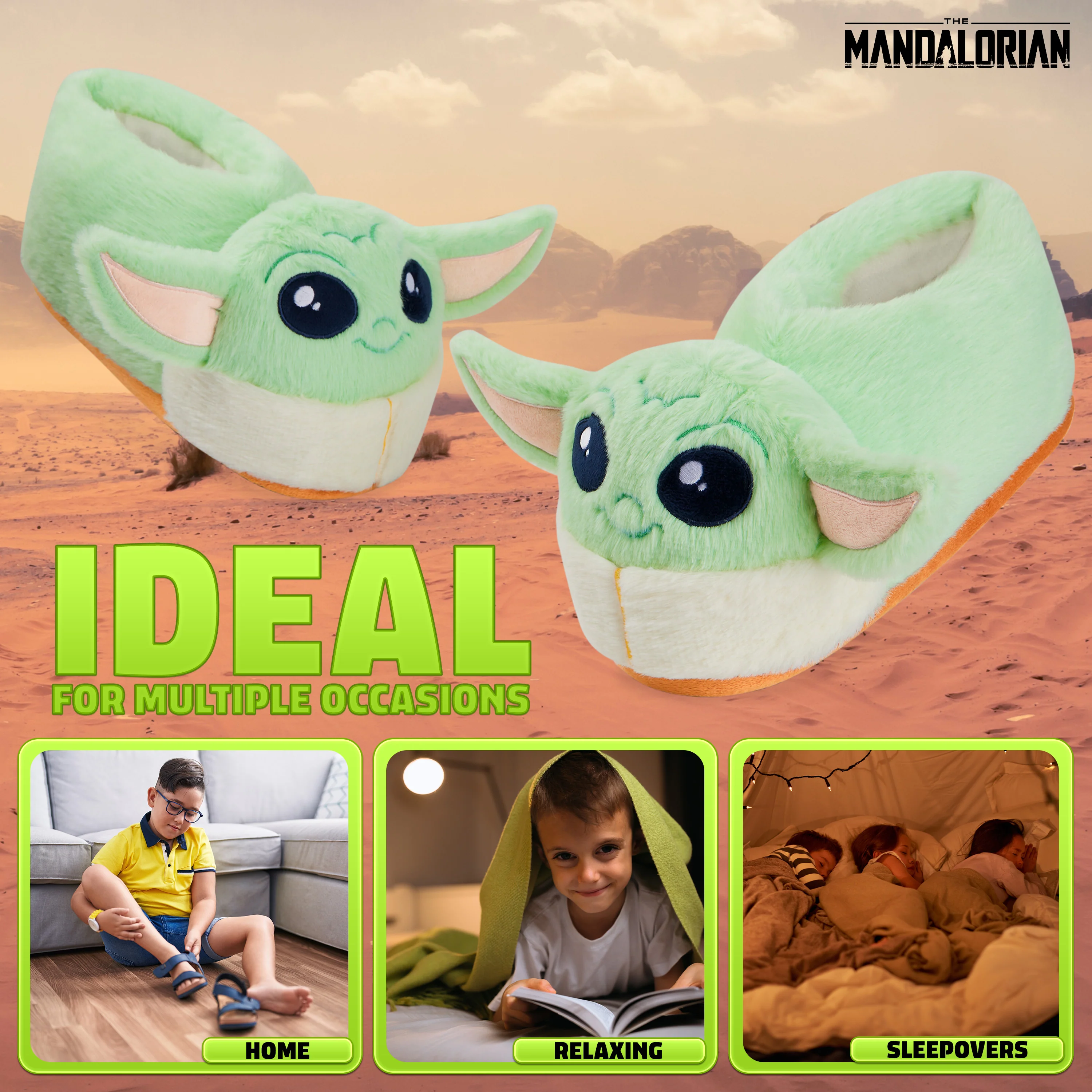 Disney Stitch Slippers Kids - 3D Fluffy Baby Yoda Children Warm Slippers Size 11-2 Non-Slip House Shoes Gifts for Kids - Image 5