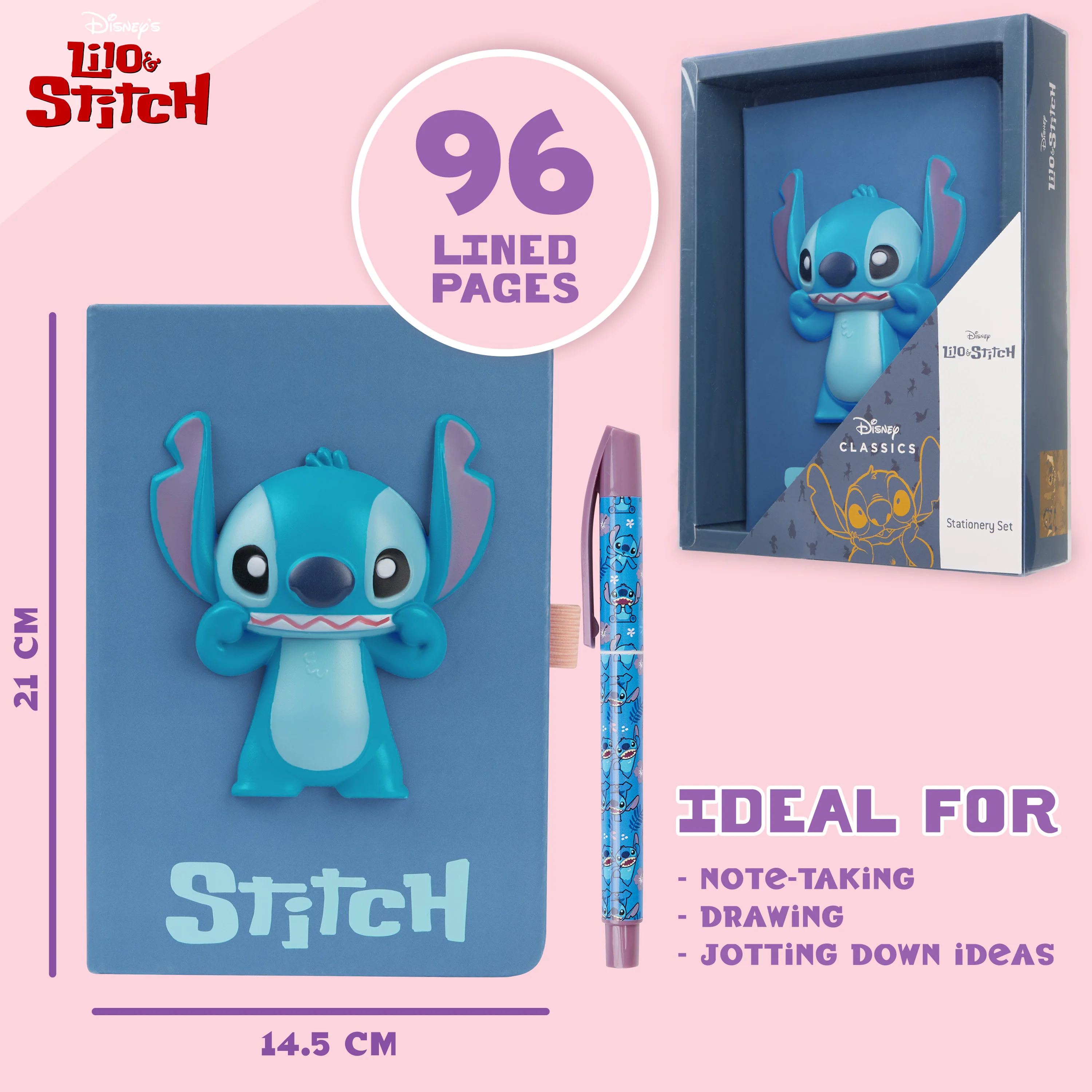 Disney Stitch Stationery Set A5 Notebook and Pen Gift Set - Image 6