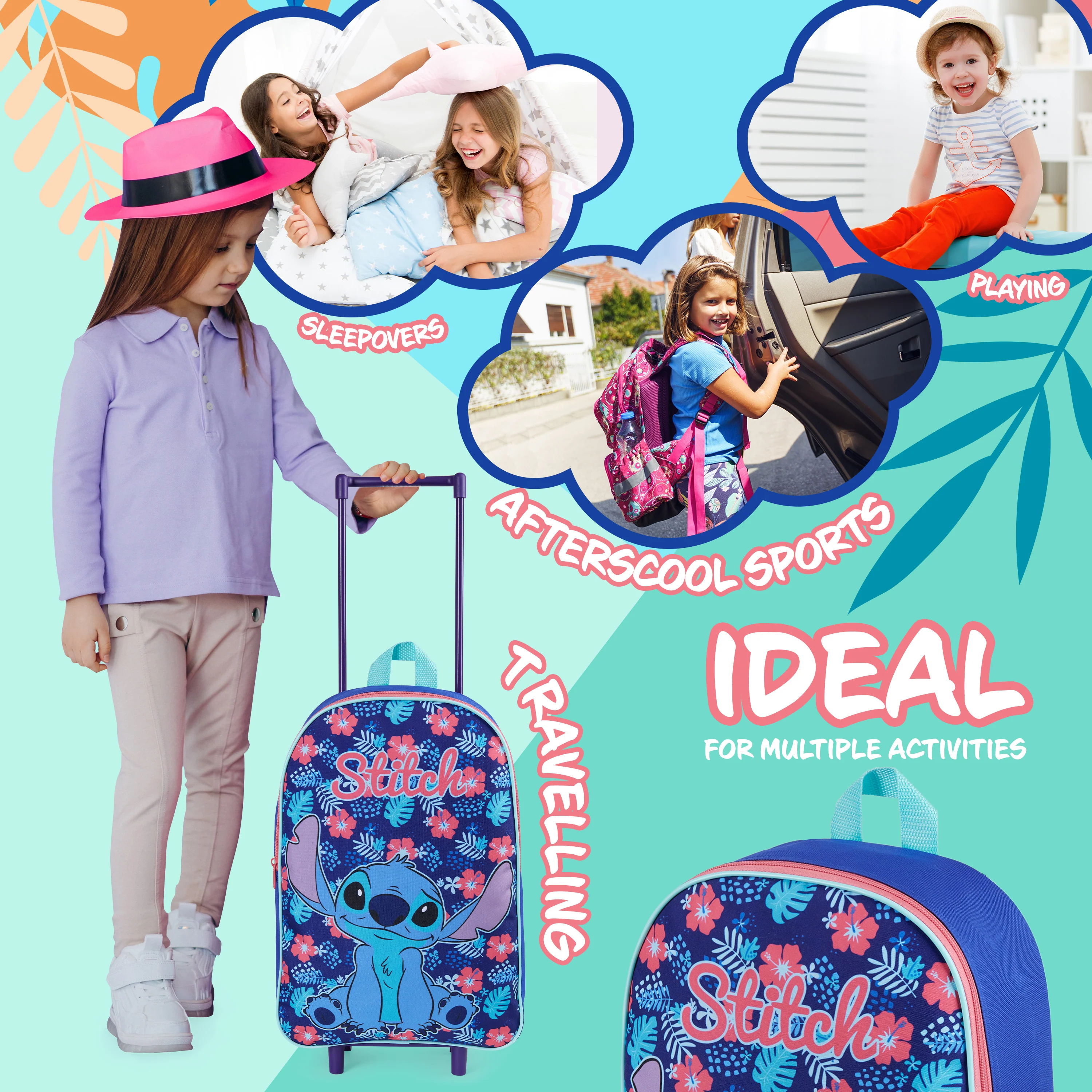 Disney Stitch Suitcase - Foldable Trolley Bag - Image 5