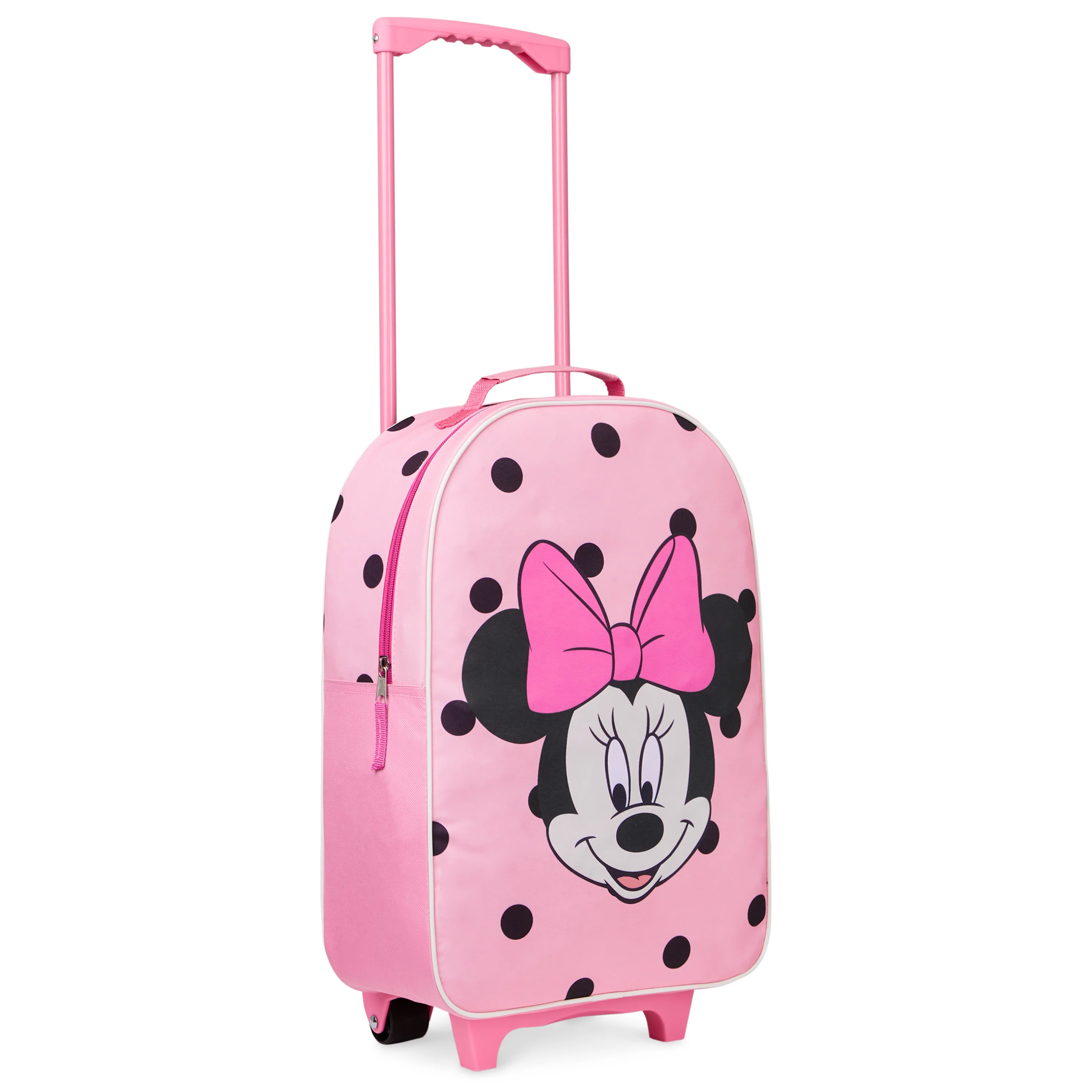 Disney Suitcase for Girls, Carry On Minnie Mouse Travel Bag with Wheels