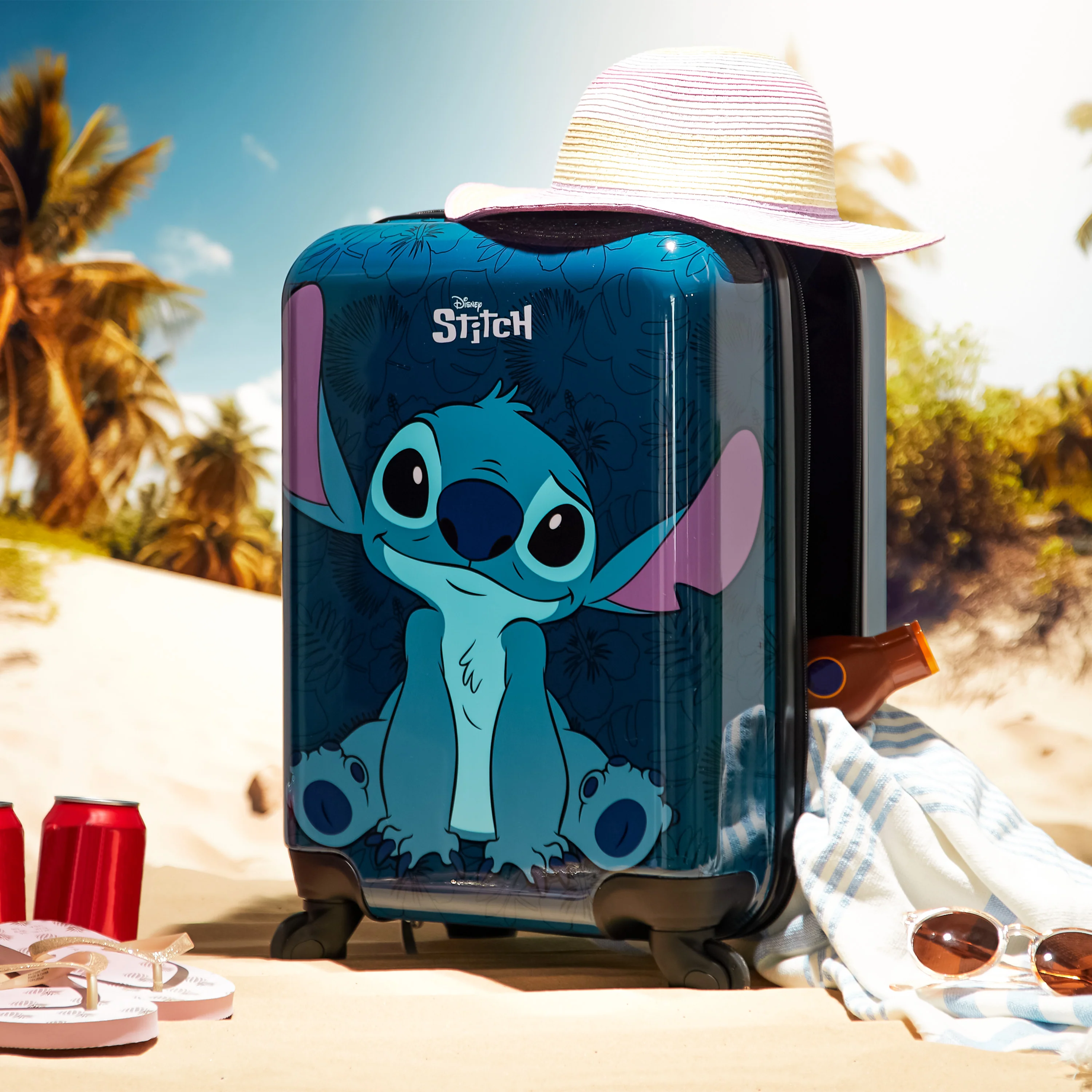 Disney Stitch Suitcase Hard Shell 49 x 33 x 22 30L Capacity 4 Spinner Wheels - Image 3