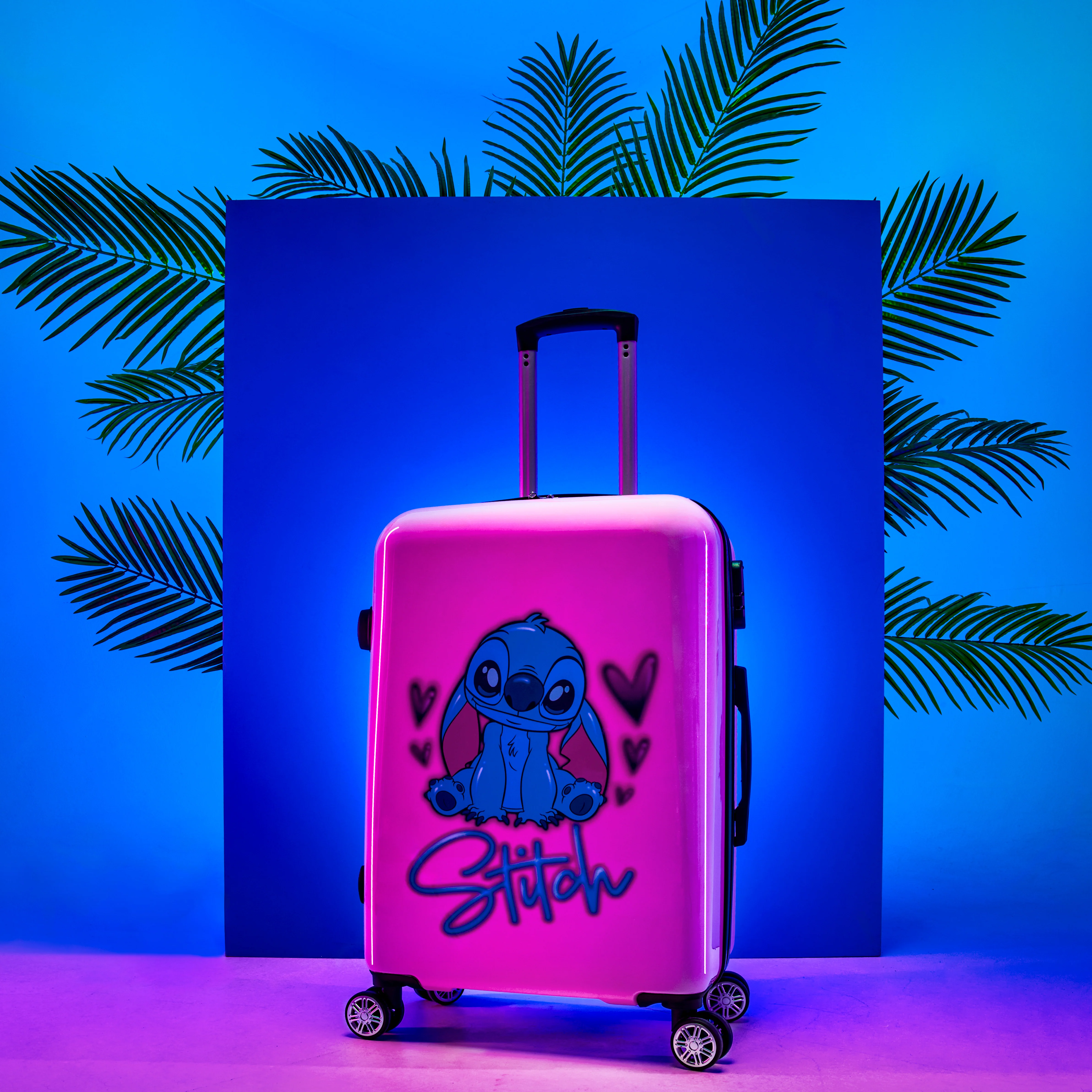 Disney Stitch Suitcase Hard Shell 66.5 x 45.5 x 25.5cm 50L Capacity - Image 2