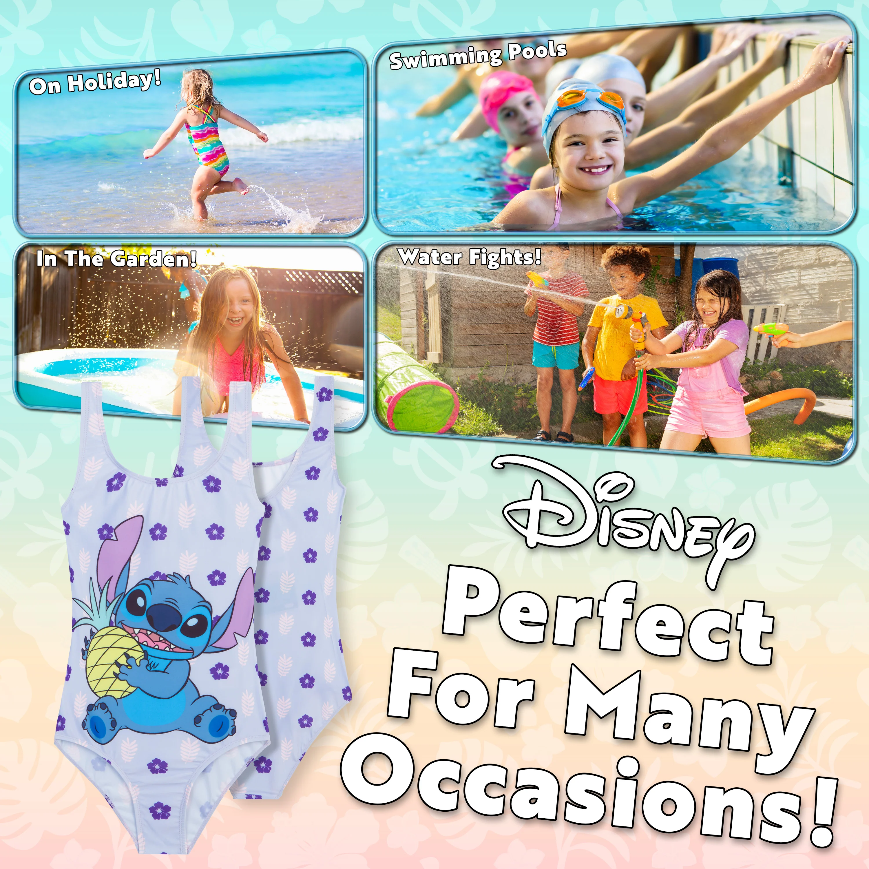 Disney Stitch Swimming Costume One Piece Swimsuit - Image 4