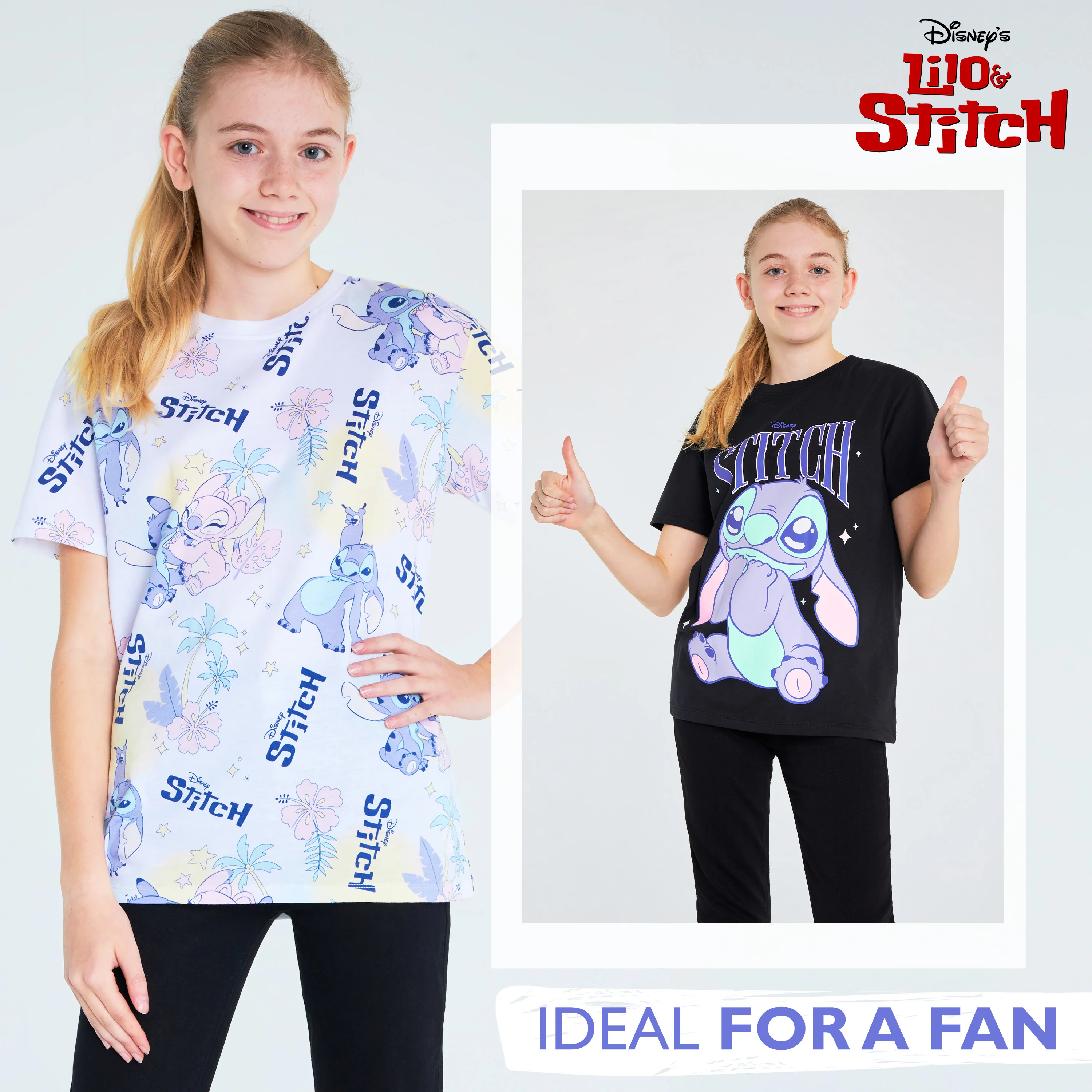 Disney Stitch T Shirt 2 Pack for Girls Ages 3 to 12 Years - Image 4