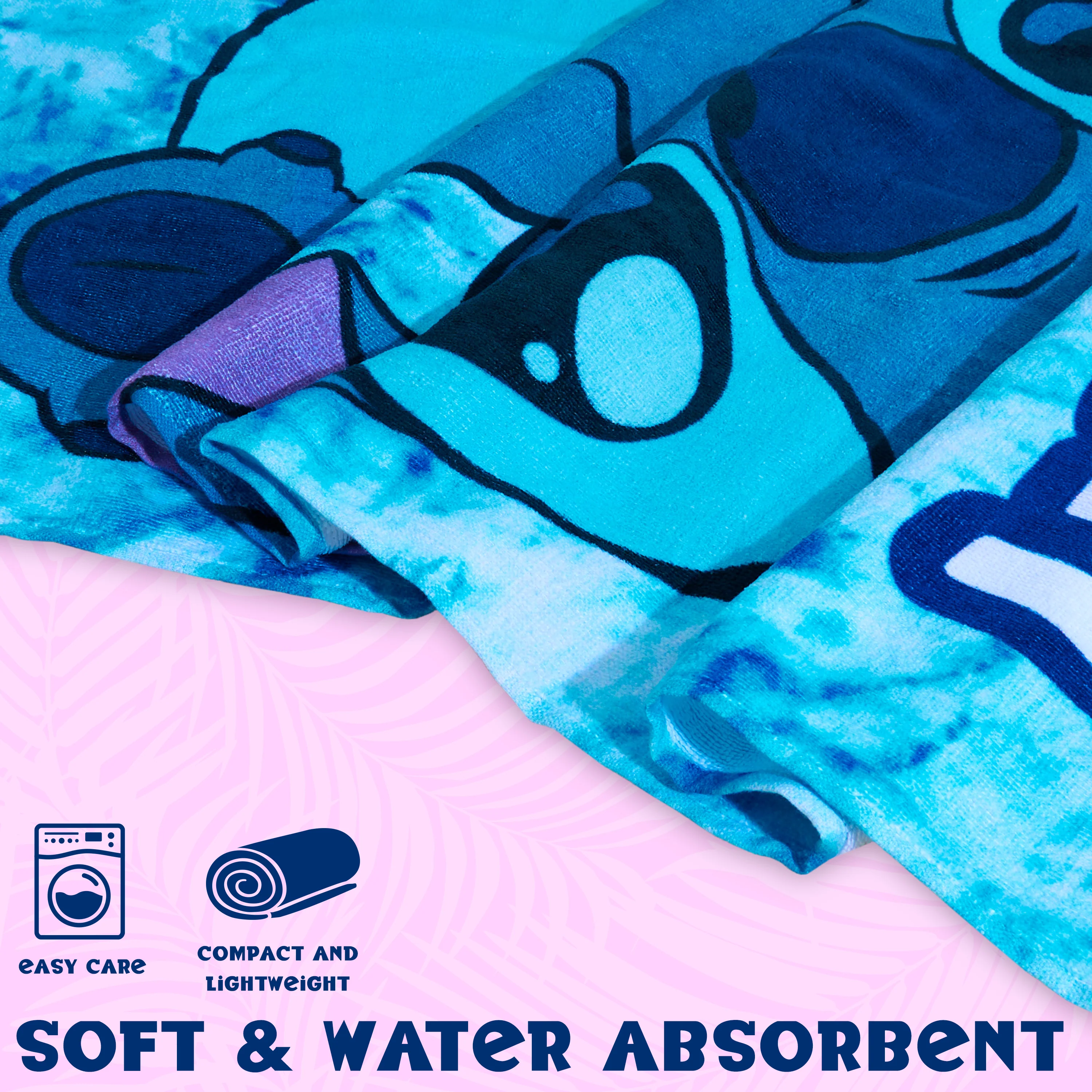 Disney Stitch Towel for Kids Toddlers Soft Absorbent Bath Shower Swimming Beach Towel - Image 4