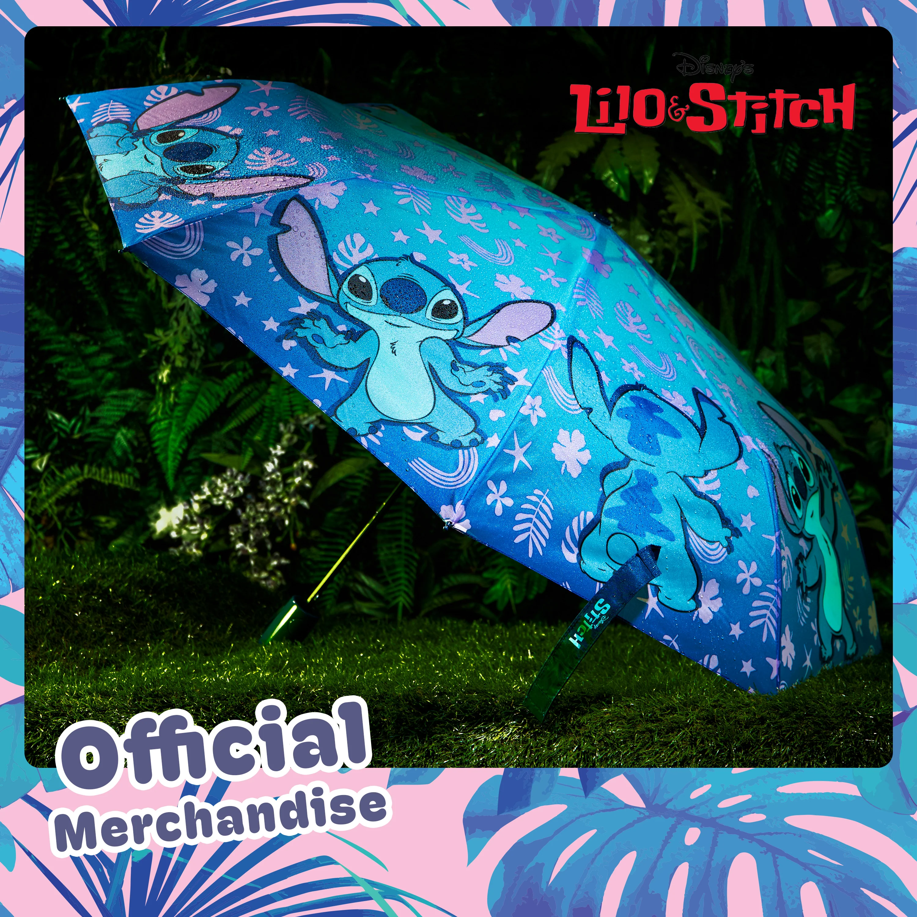 Disney Stitch Umbrella for Adults Teens Kids - Folding Telescopic Umbrella Lightweight - Image 2