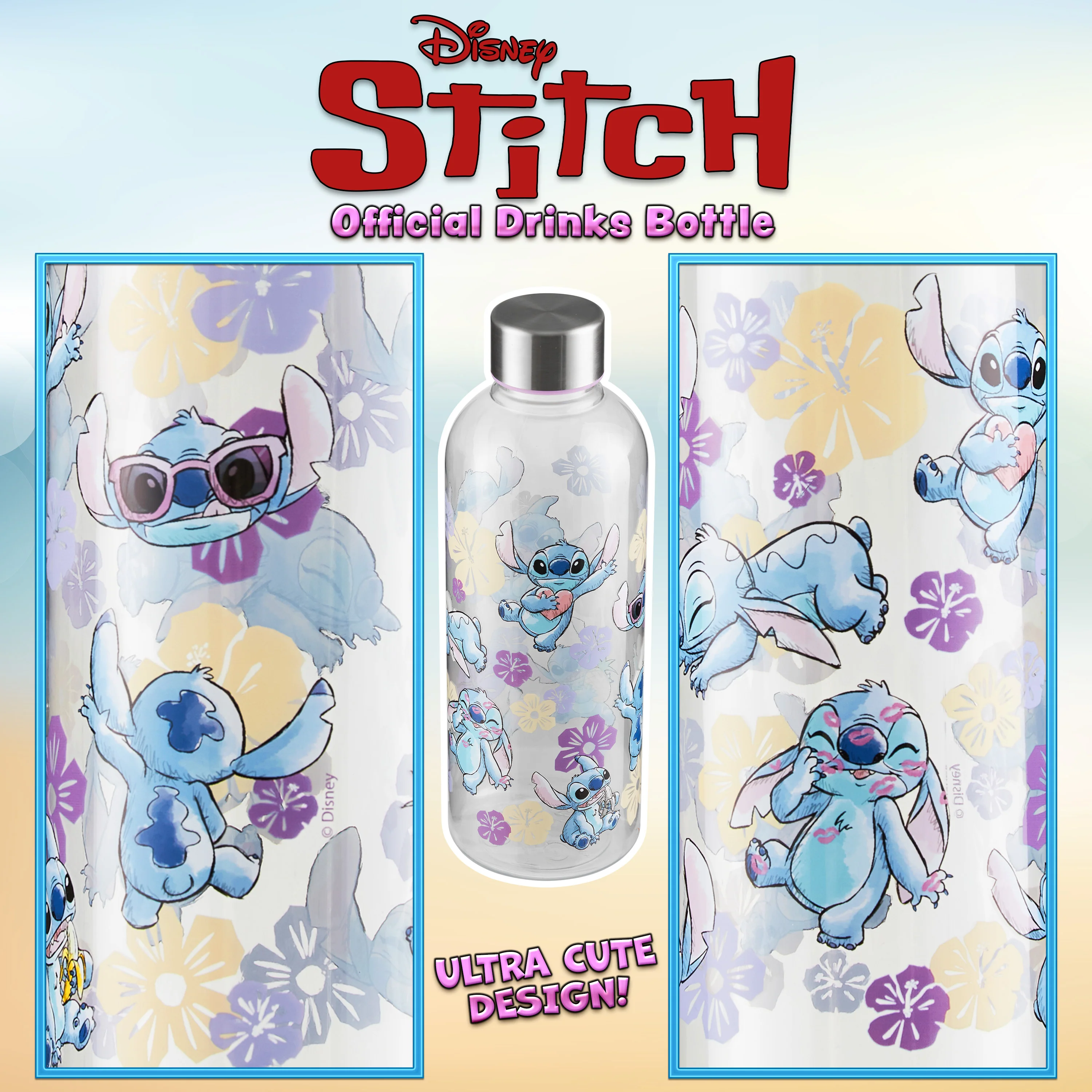 Disney Stitch Water Bottle 850ml Screw Top Bottle BPA Free Drinks Bottle for Kids and Teenagers - Image 4