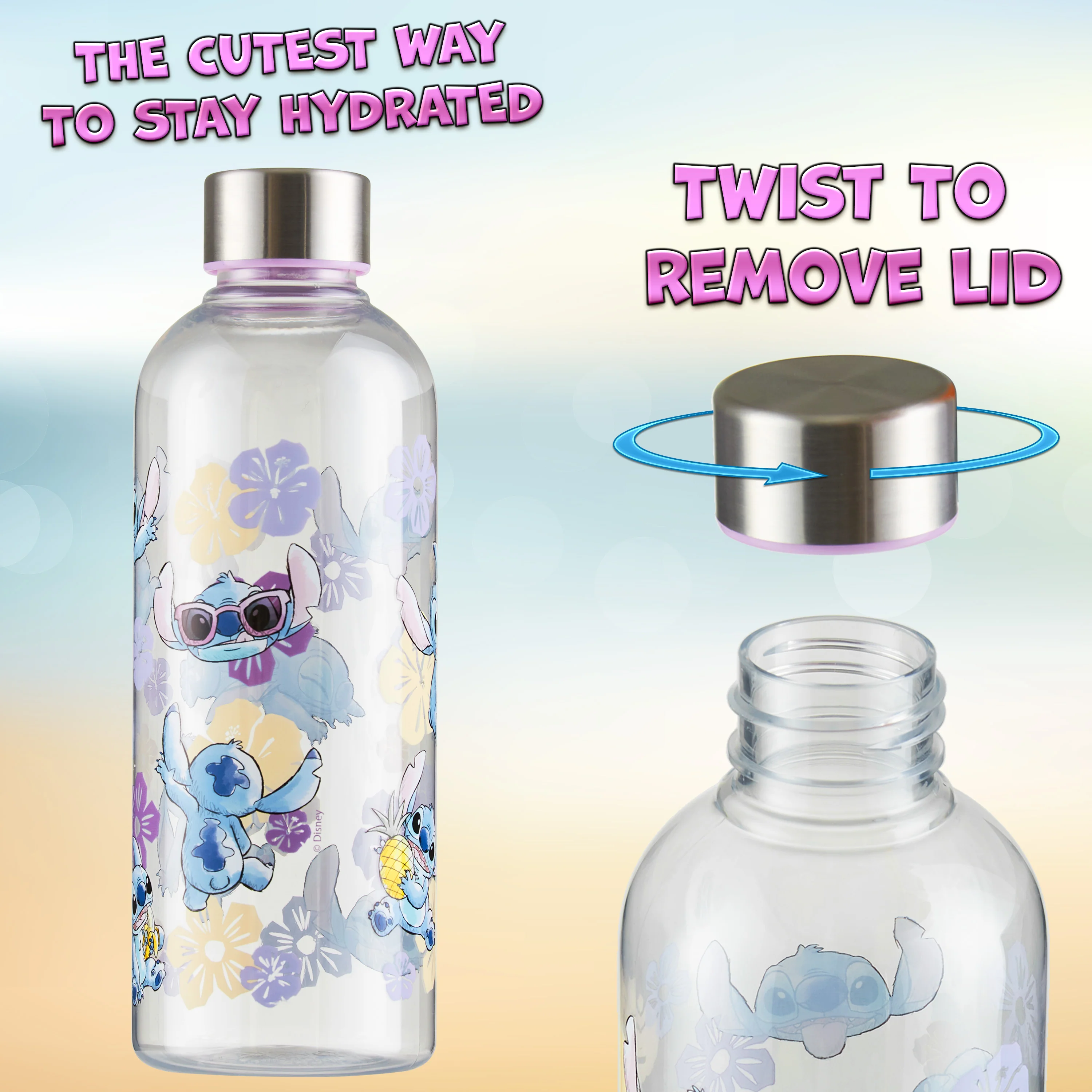 Disney Stitch Water Bottle 850ml Screw Top Bottle BPA Free Drinks Bottle for Kids and Teenagers - Image 6