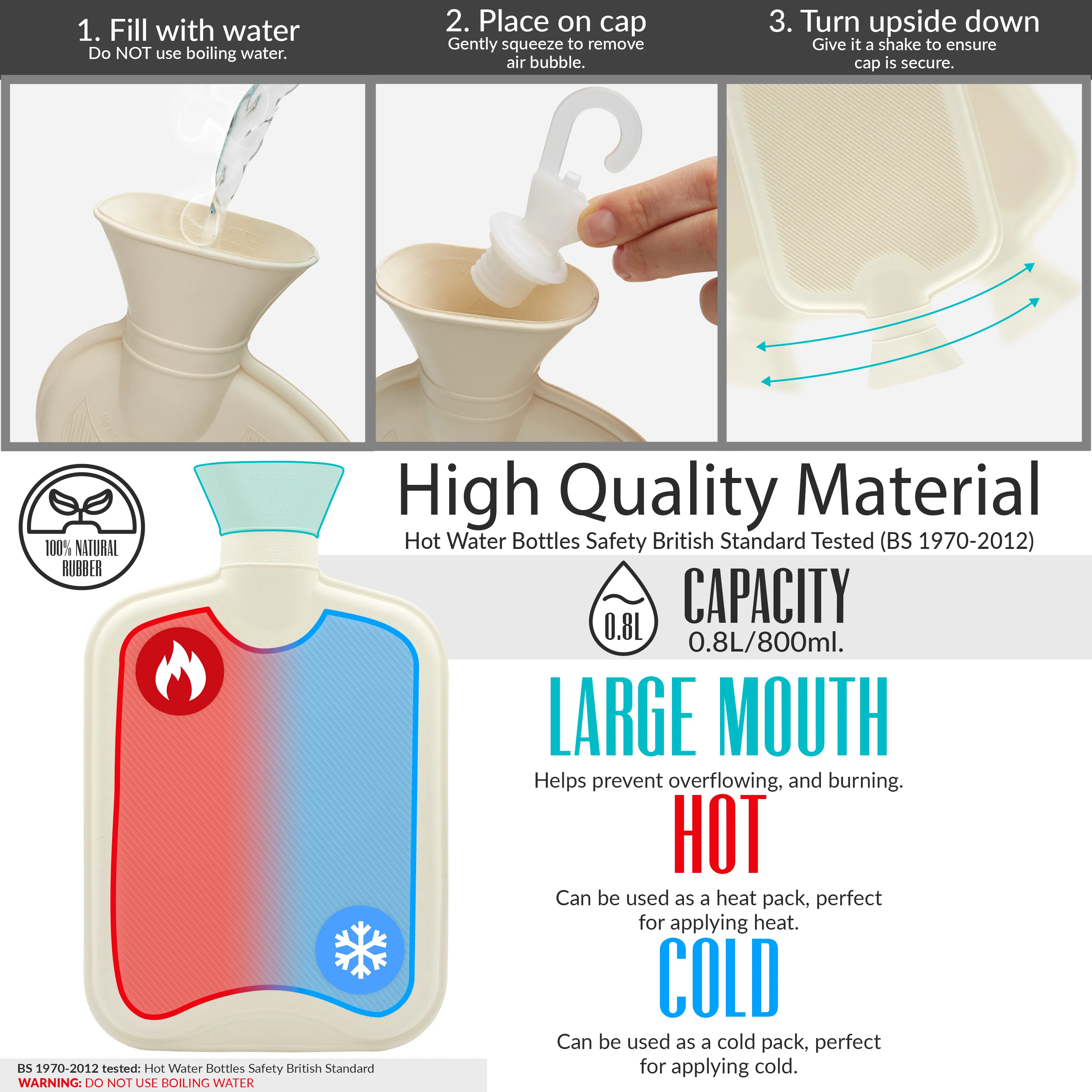 Disney Stitch Wearable Hot Water Bottle Belt Soft Plush Wrap Around Hot Water Bottle Pouch with Hand Pockets 0.8L - Image 5