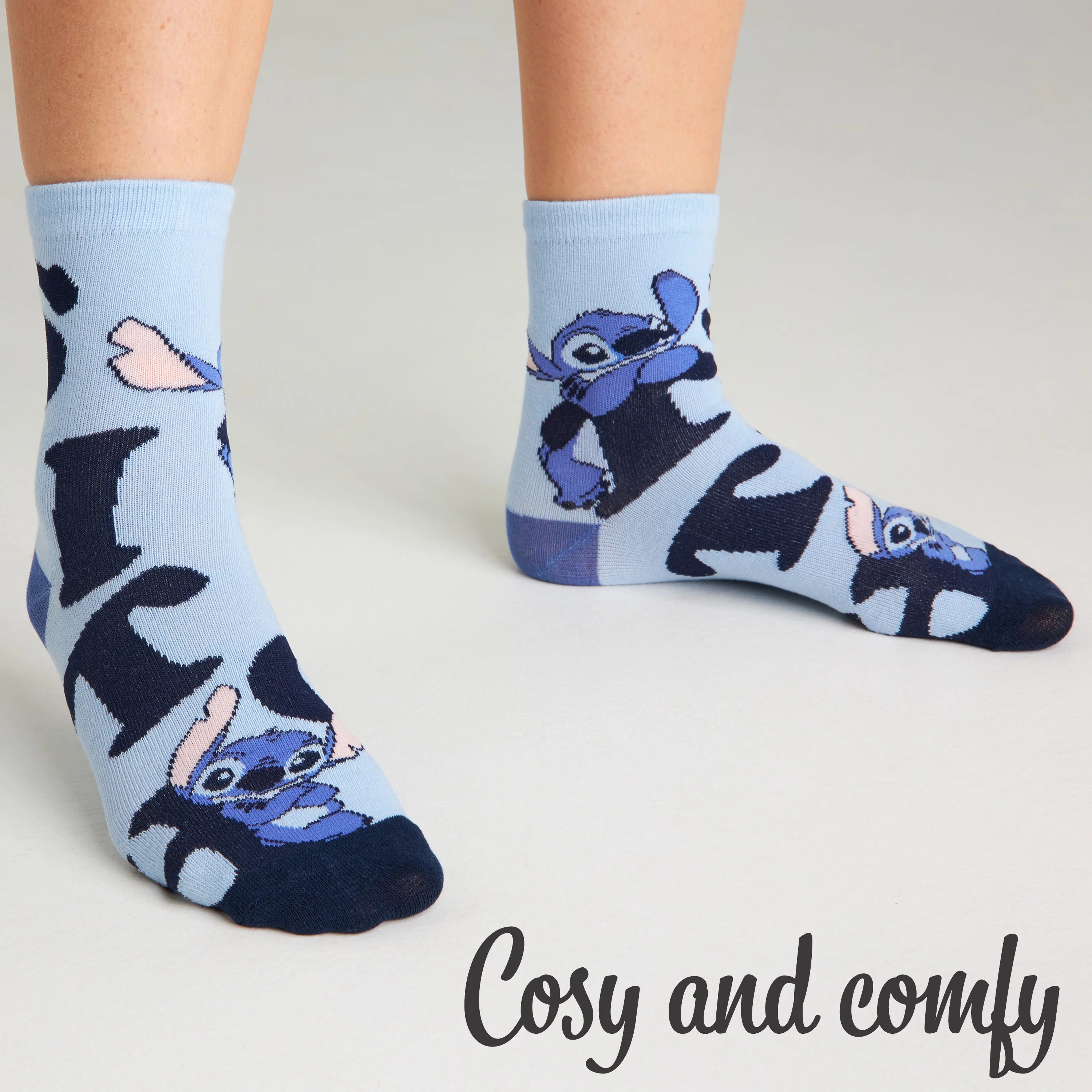 Disney Stitch Womens Calf Length Socks for Women Teenagers Soft Stretchy Socks Pack of 5 - Gifts for Women - Image 2