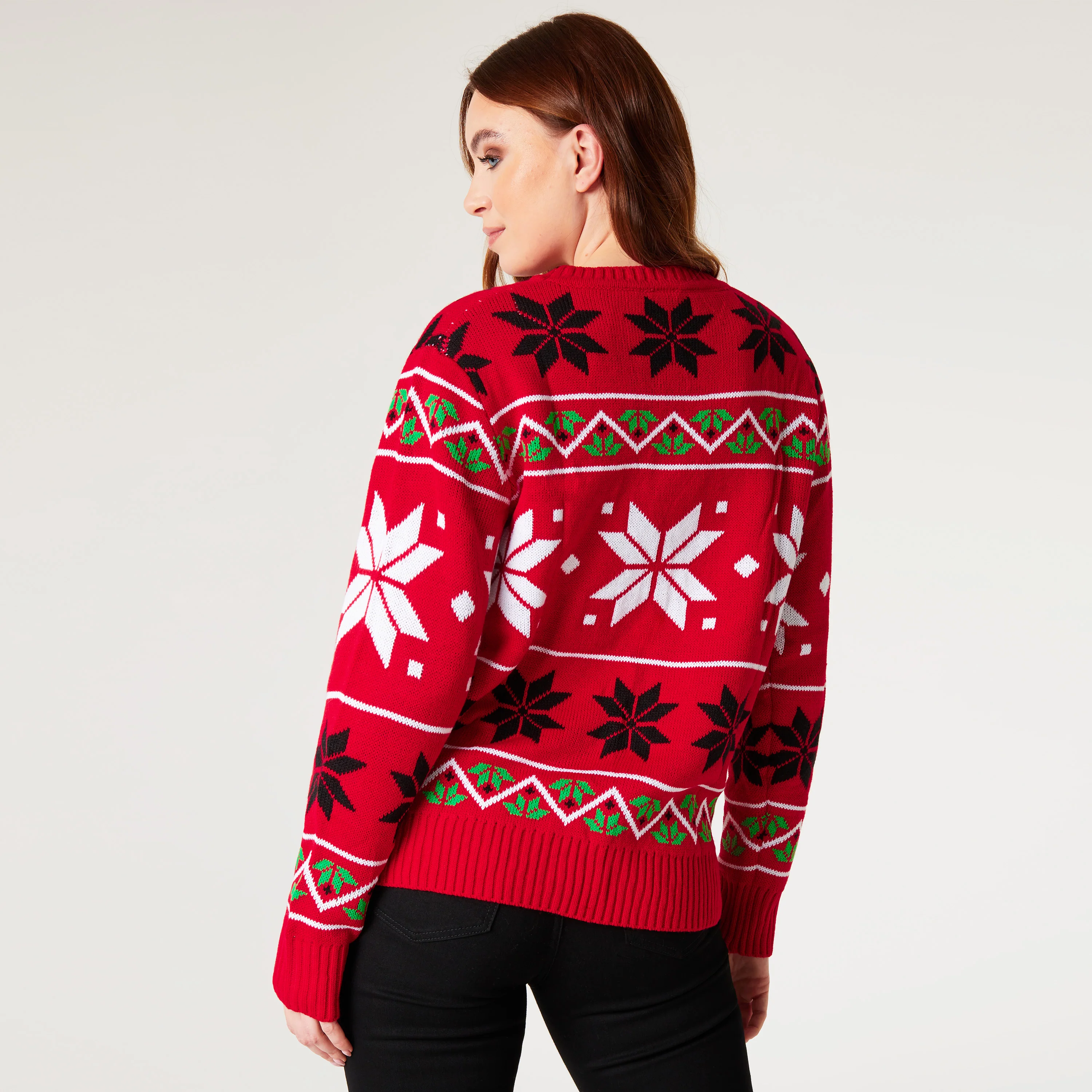 Disney Stitch Womens Christmas Jumper Crew Neck with Long Sleeves for Adults Teens - Image 3