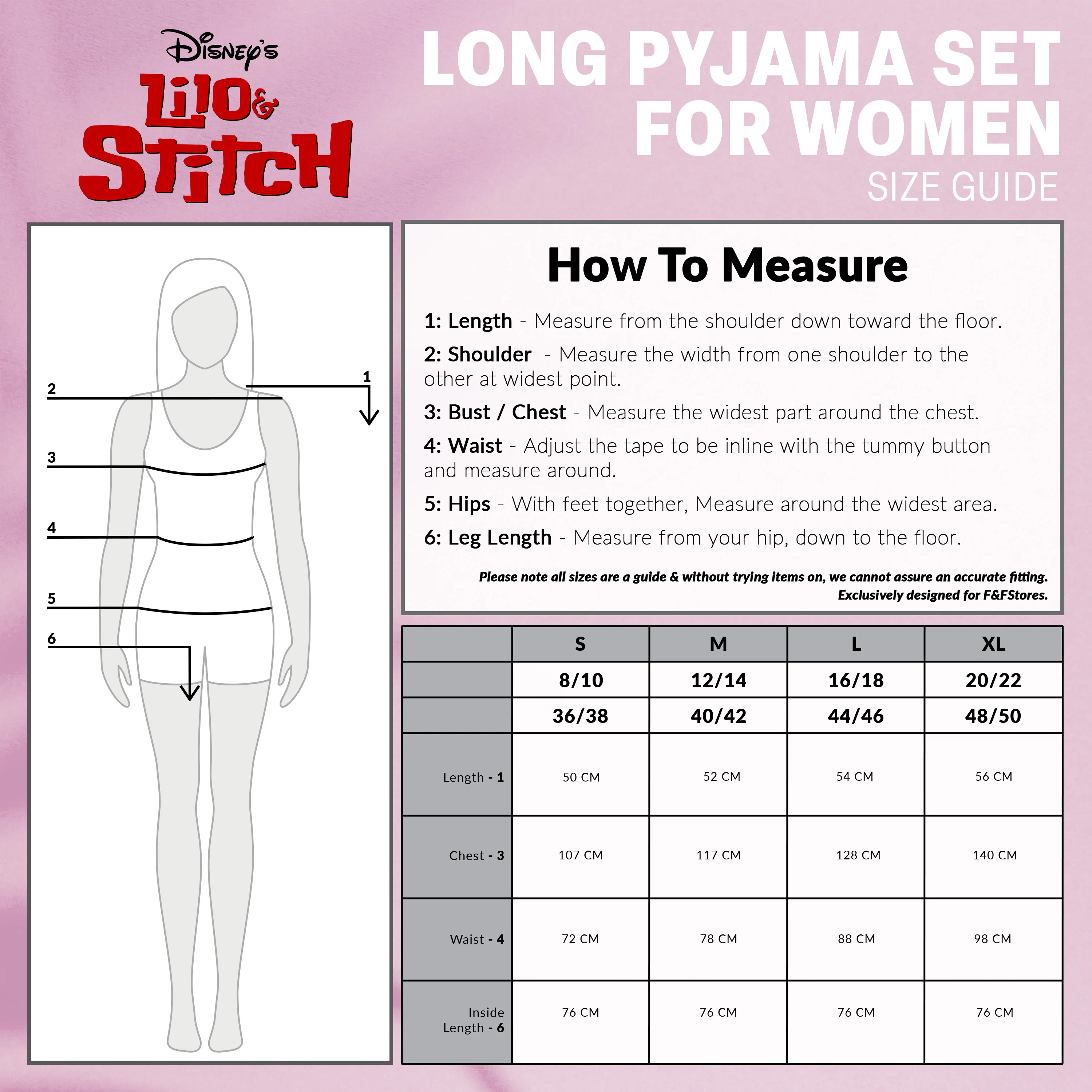 Disney Stitch Womens Pyjamas Set - Nightwear Baby Yoda Long PJs Comfy Lounge Wear S-XL Women Teenagers - Gifts for Women - Image 6