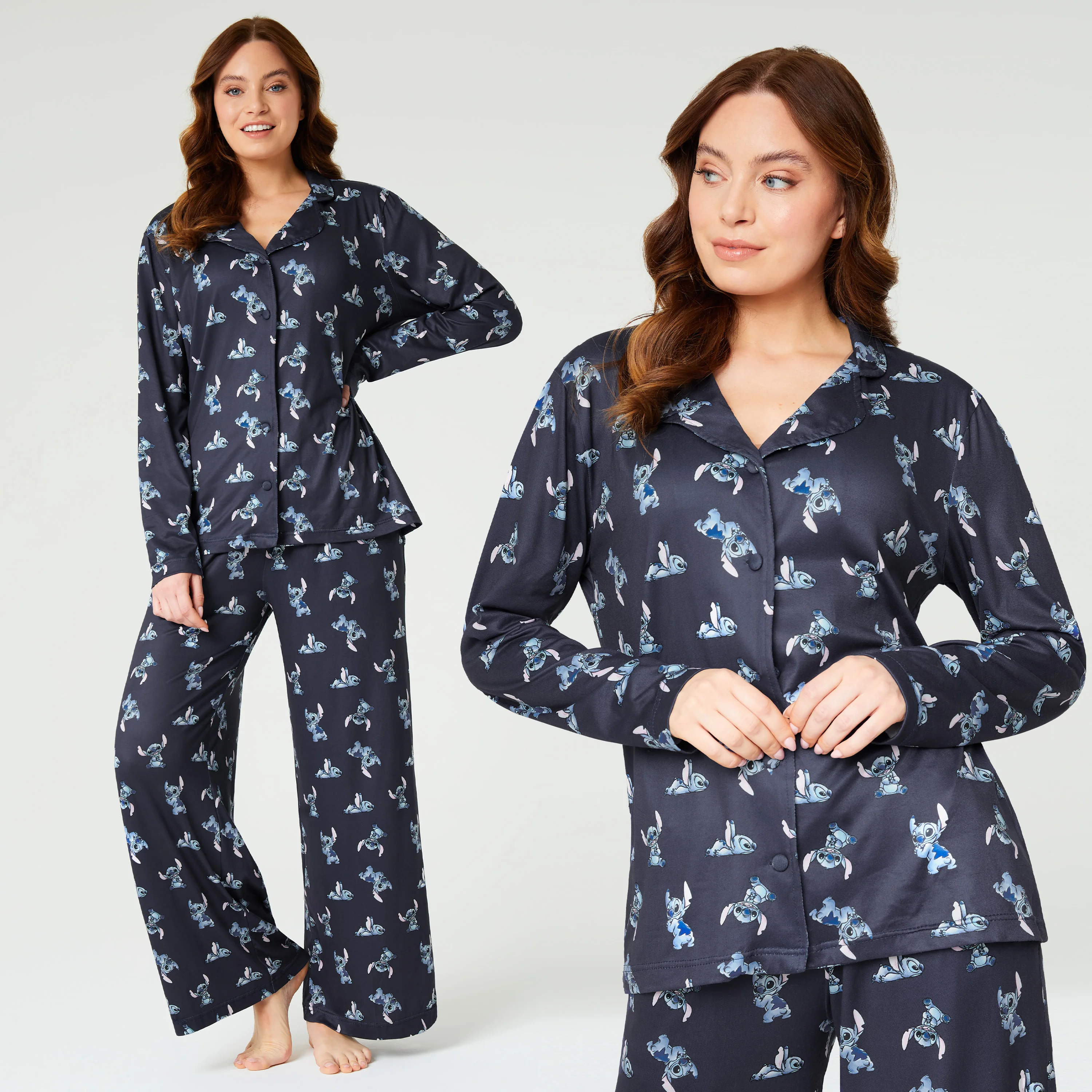 Disney Stitch Womens Pyjamas Set Nightwear  - Navy - Image 4