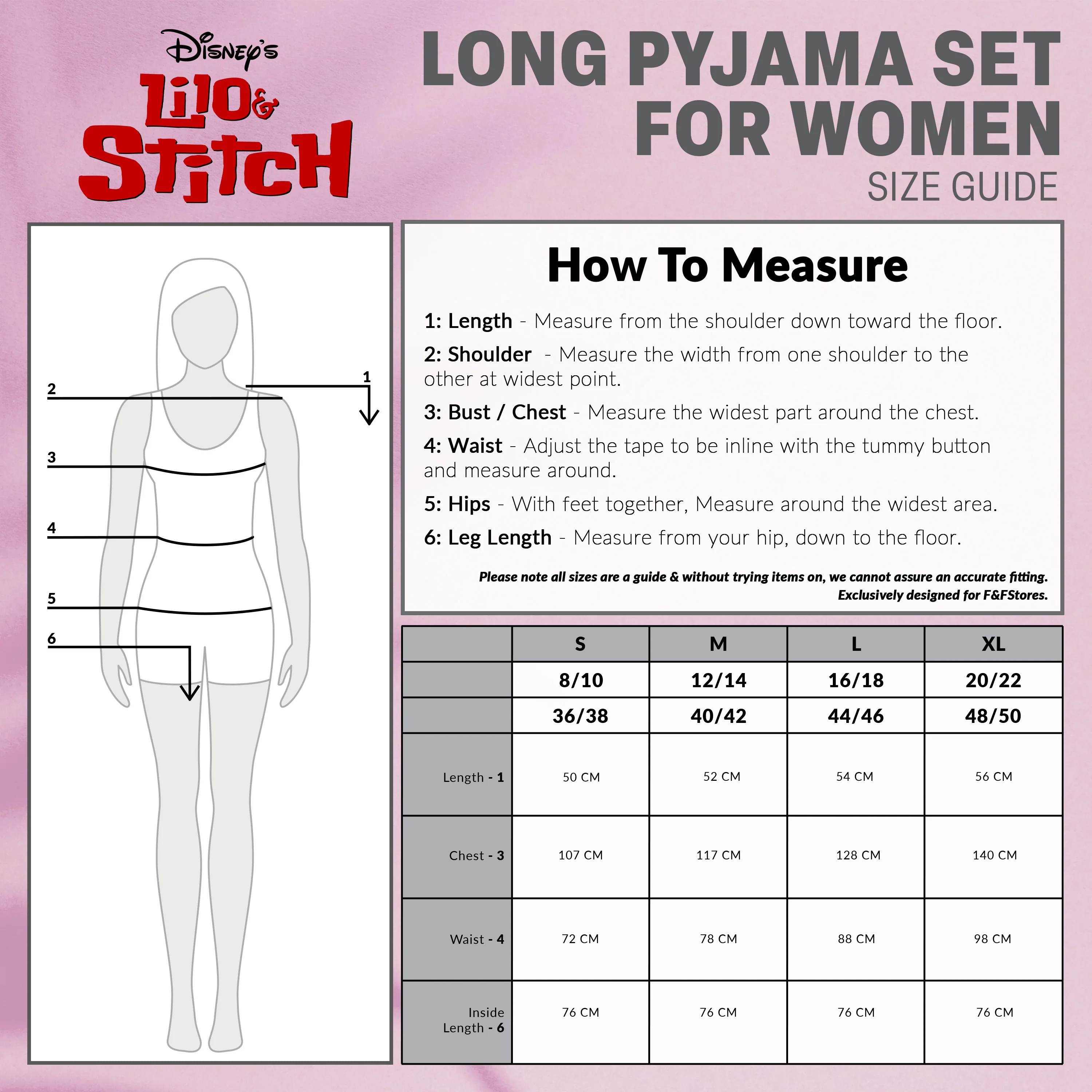 Disney Stitch Womens Pyjamas Set - Nightwear Baby Yoda Long PJs Comfy Lounge Wear S-XL Women Teenagers - Gifts for Women - Image 6