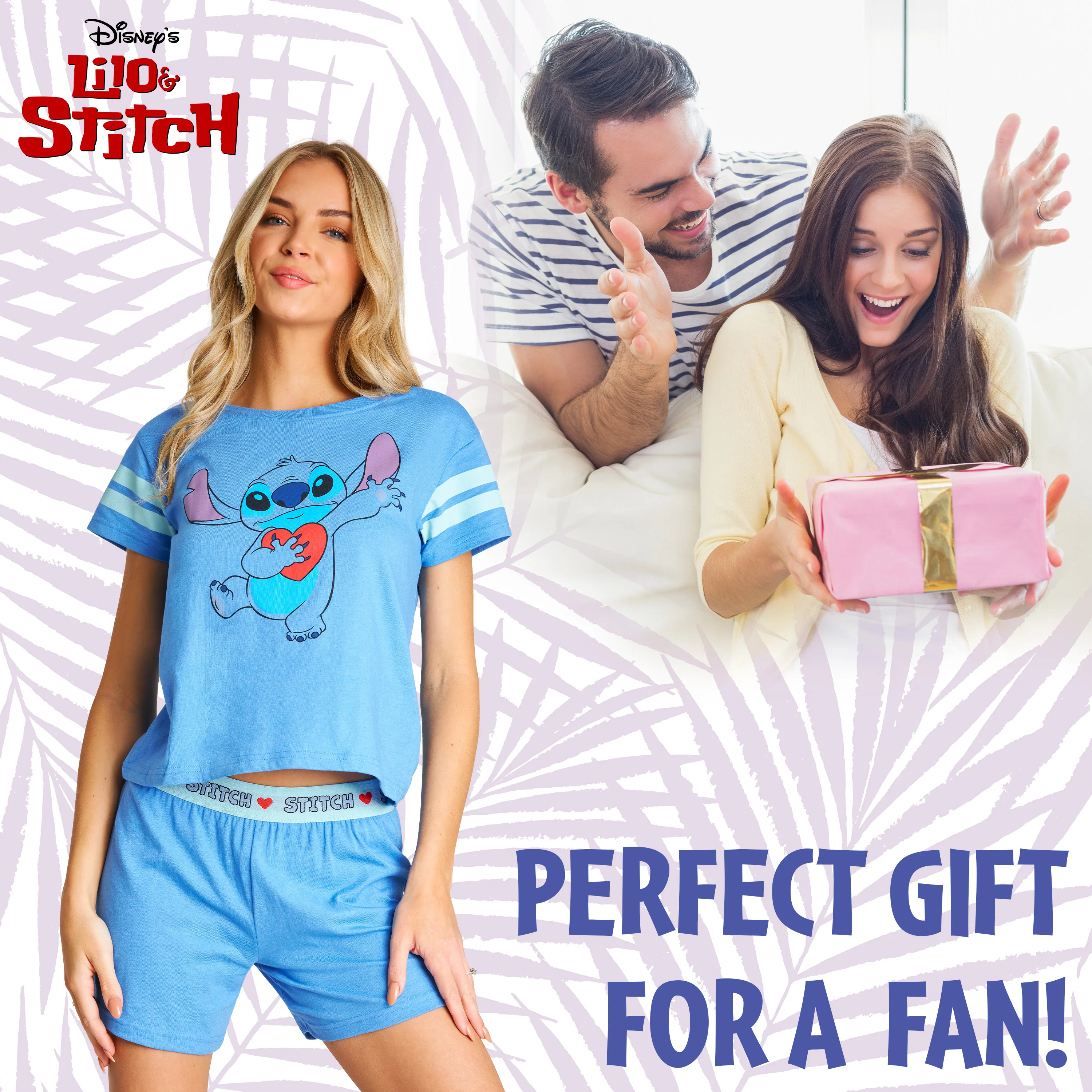 Disney Stitch Womens Pyjamas Short PJs for Women - Image 3