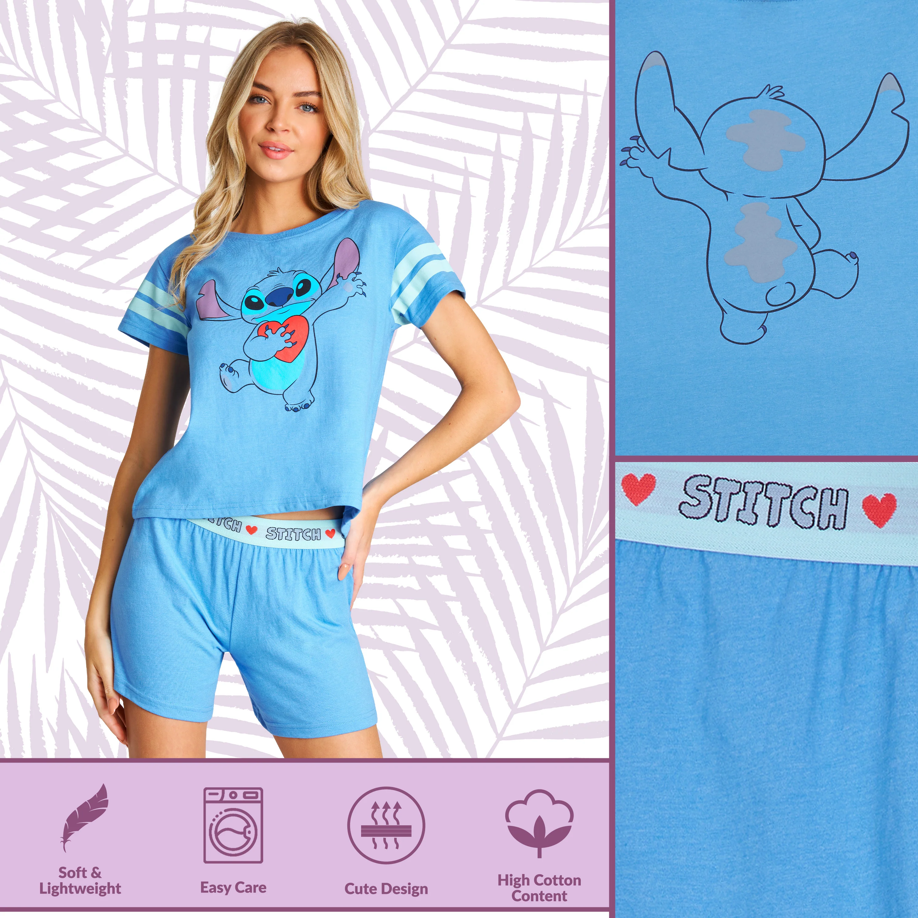 Disney Stitch Womens Pyjamas Short PJs for Women - Image 4