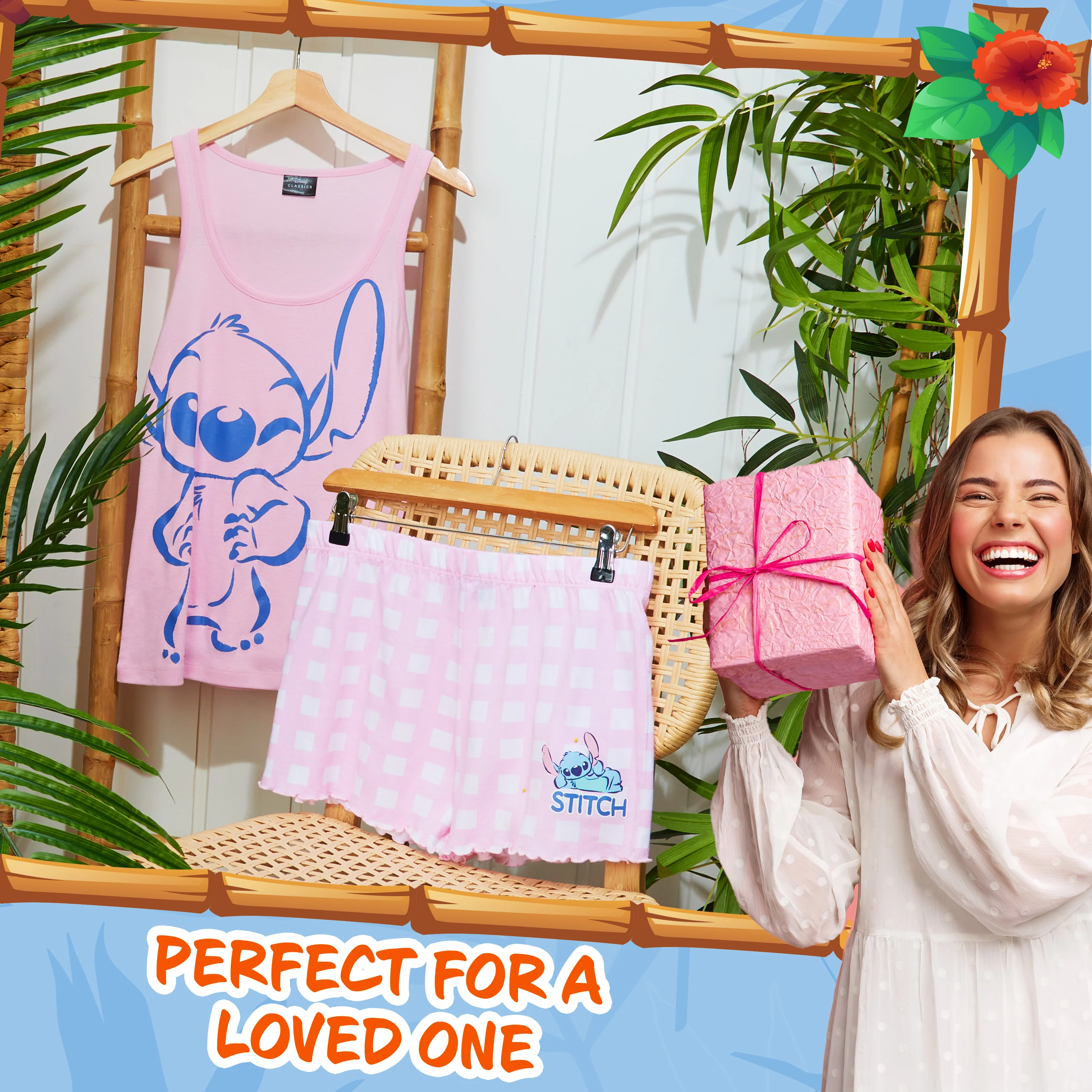 Disney Stitch Womens Short Pyjamas Set, Comfy Lounge Wear - Stitch Gifts - Image 2