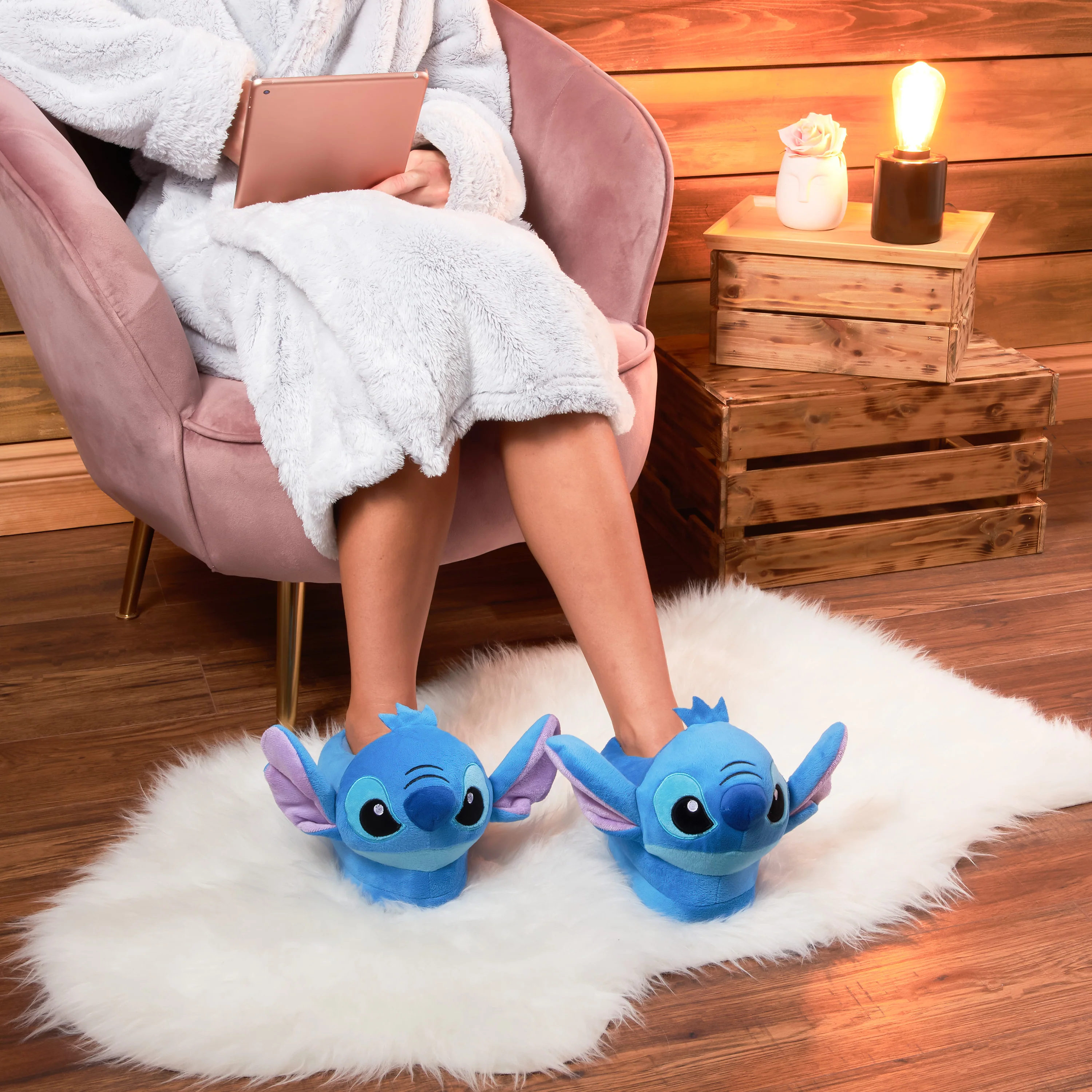 Disney Stitch, Womens Slippers 3D Fluffy Non Slip - Stitch Gifts - Image 5
