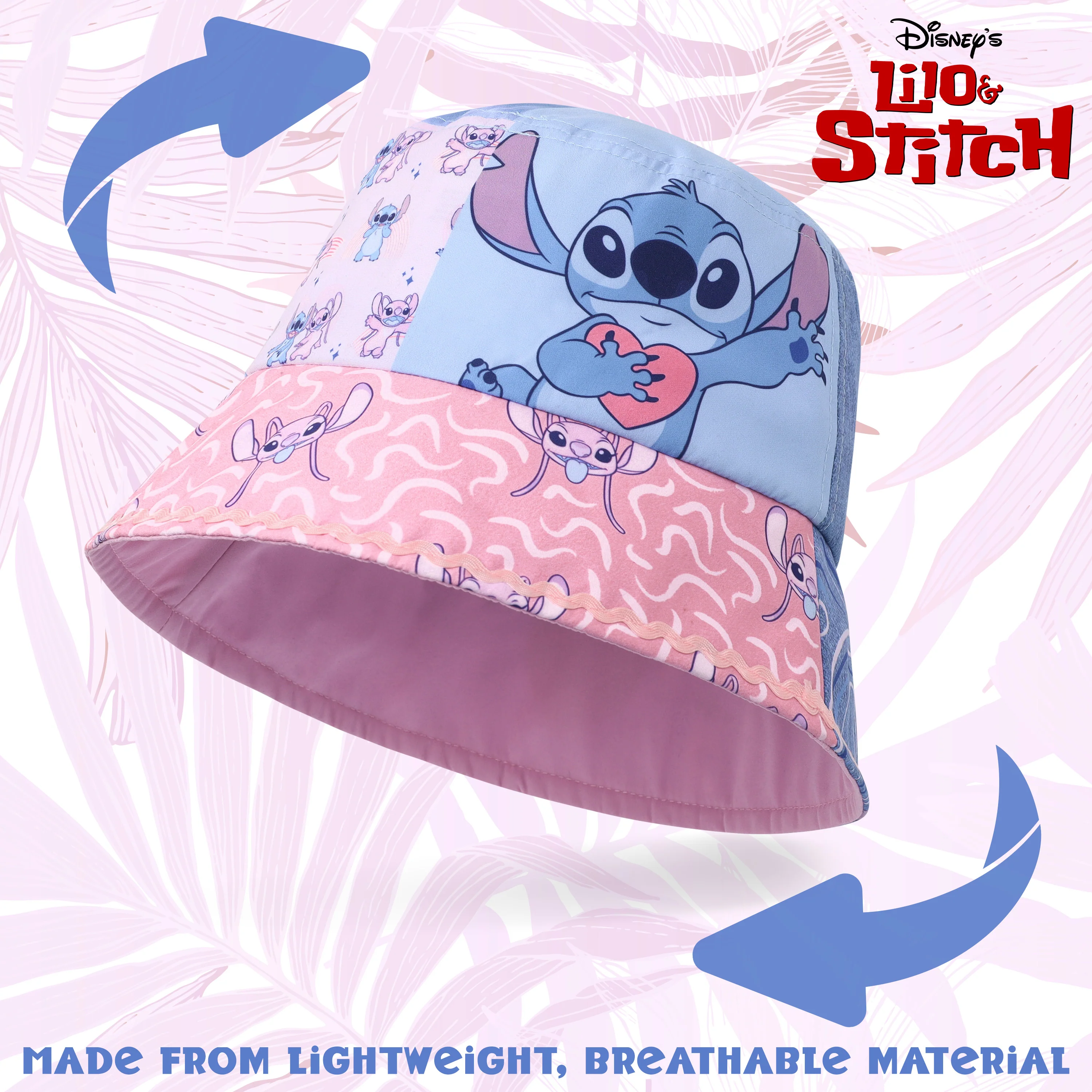 Disney Store Disney Stitch Girls Bucket Hat, Sun Hat for Kids Summer Holiday Essentials - Image 3