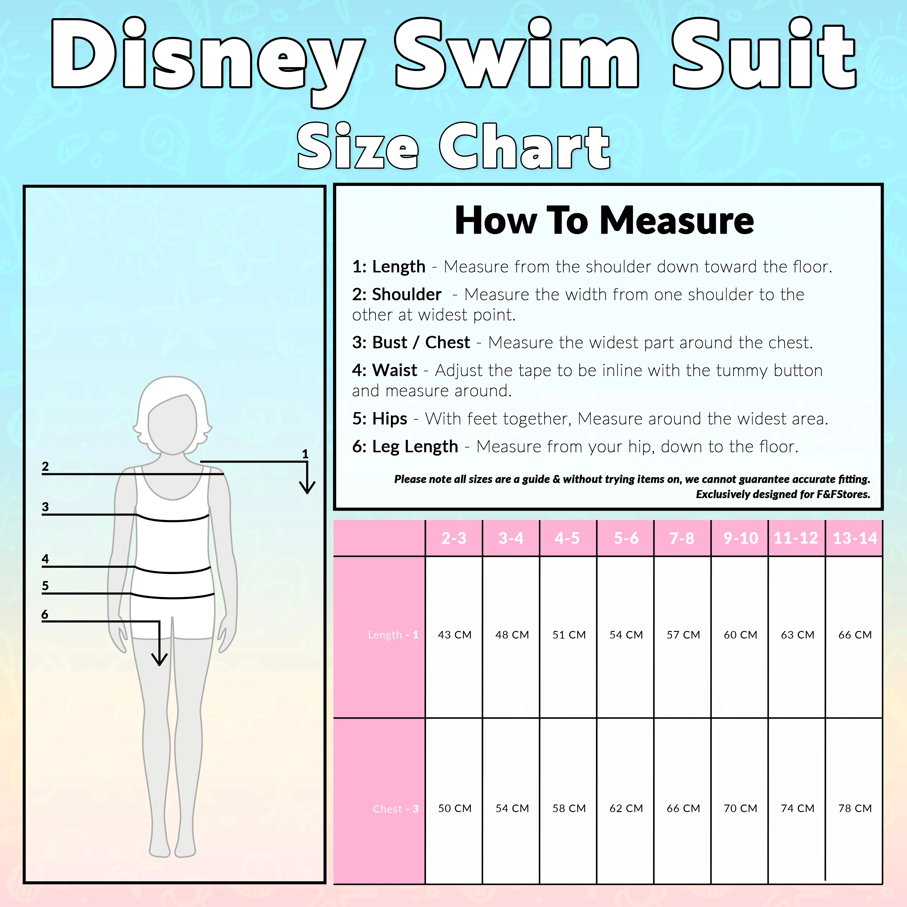 Disney Swimming Costume, Girls One Piece Swimsuit - Minnie Mouse - Image 6