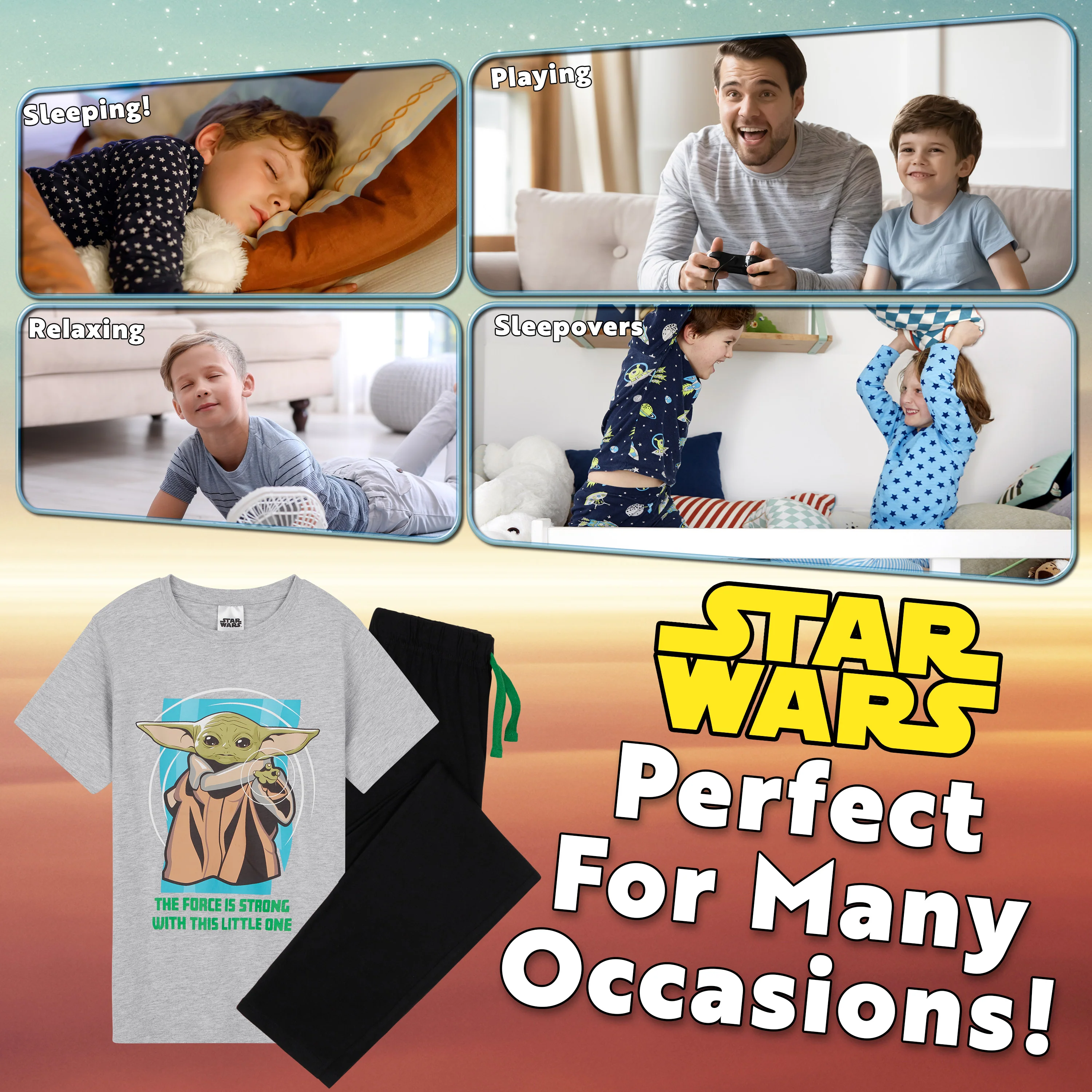 Disney The Mandalorian Boys Pyjamas, Baby Yoda Pyjama Set for Boys - Image 4