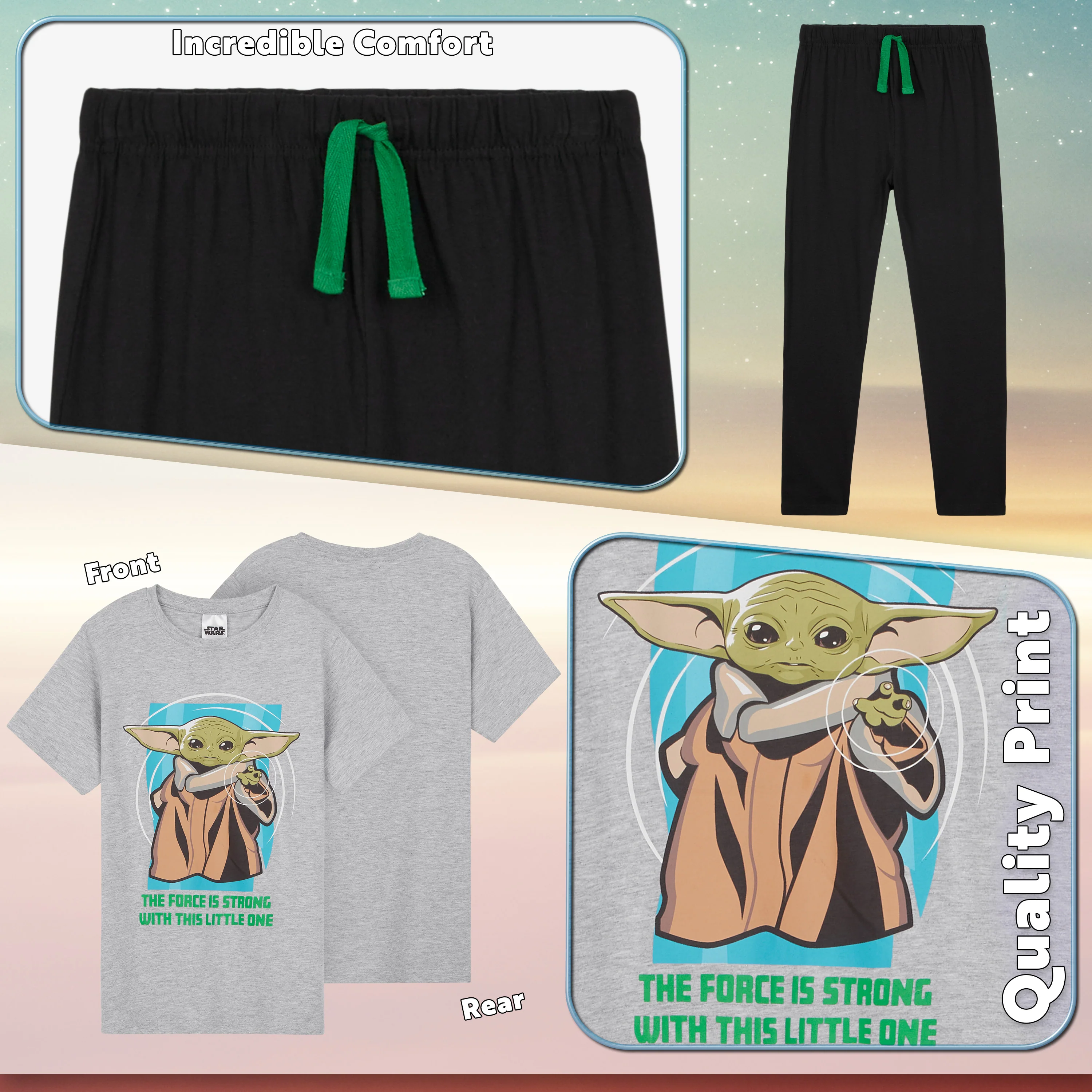 Disney The Mandalorian Boys Pyjamas, Baby Yoda Pyjama Set for Boys - Image 5